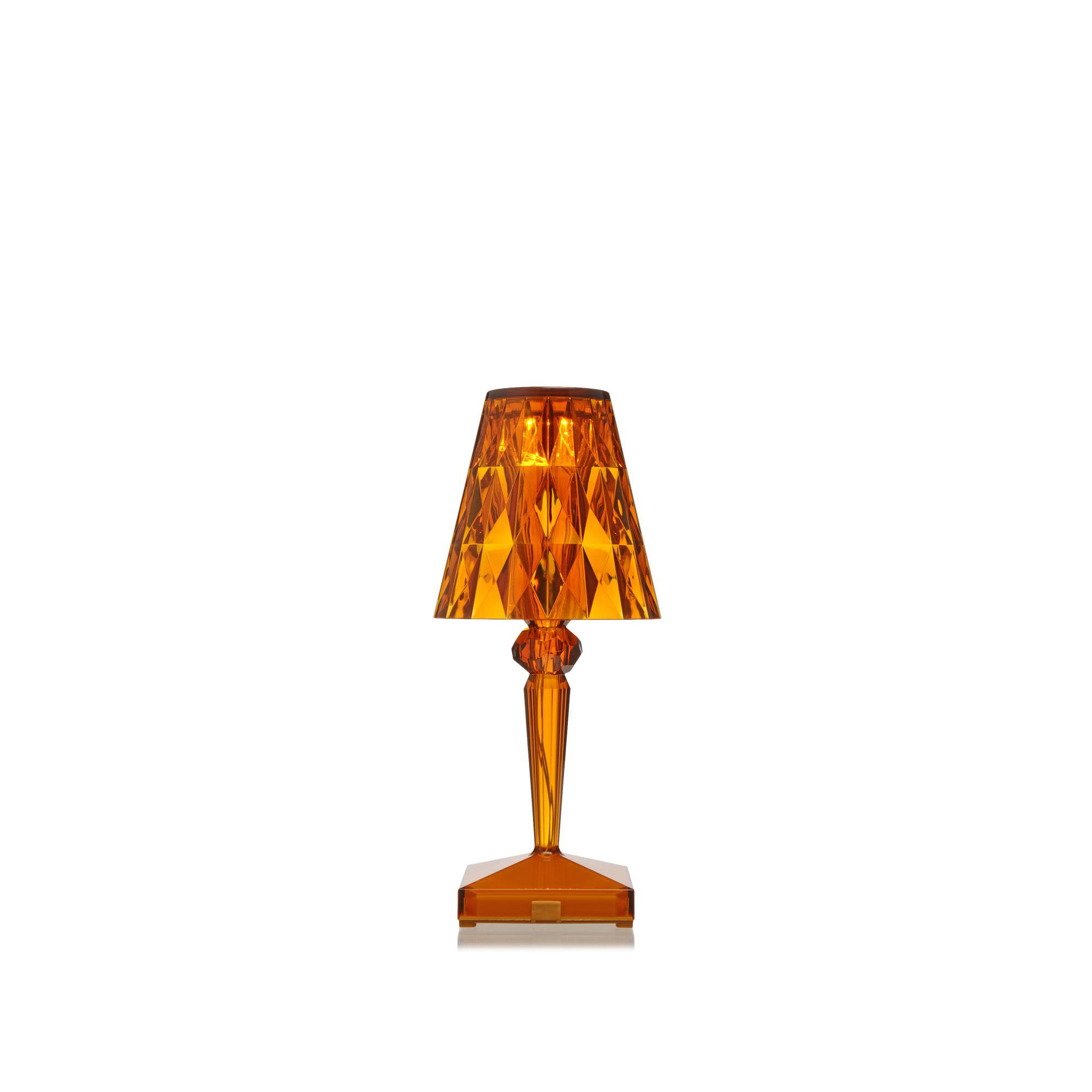 Kartell - Battery Table Lamp 9140 - Transparent Amber - Bordslampor utomhus - Ferruccio Laviani - Brun