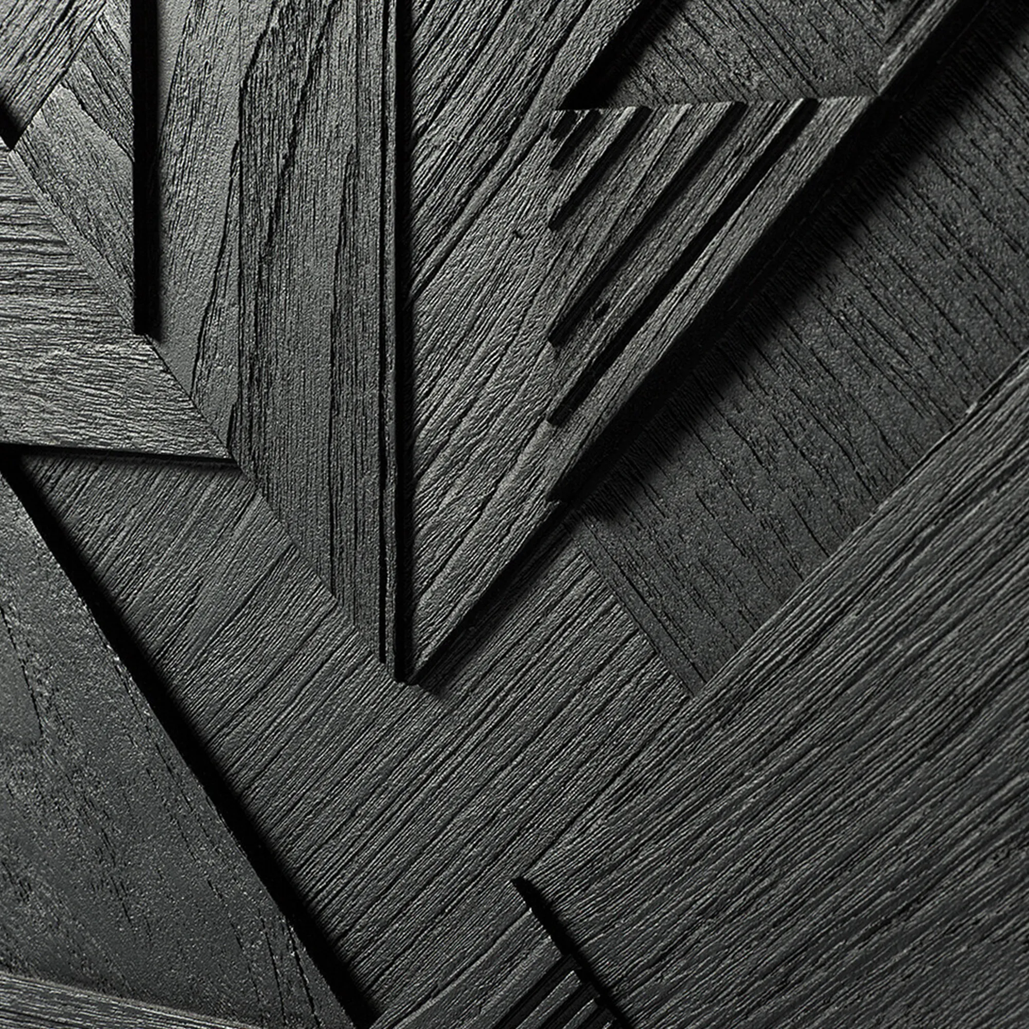 Teak Graphic Black Sideboard