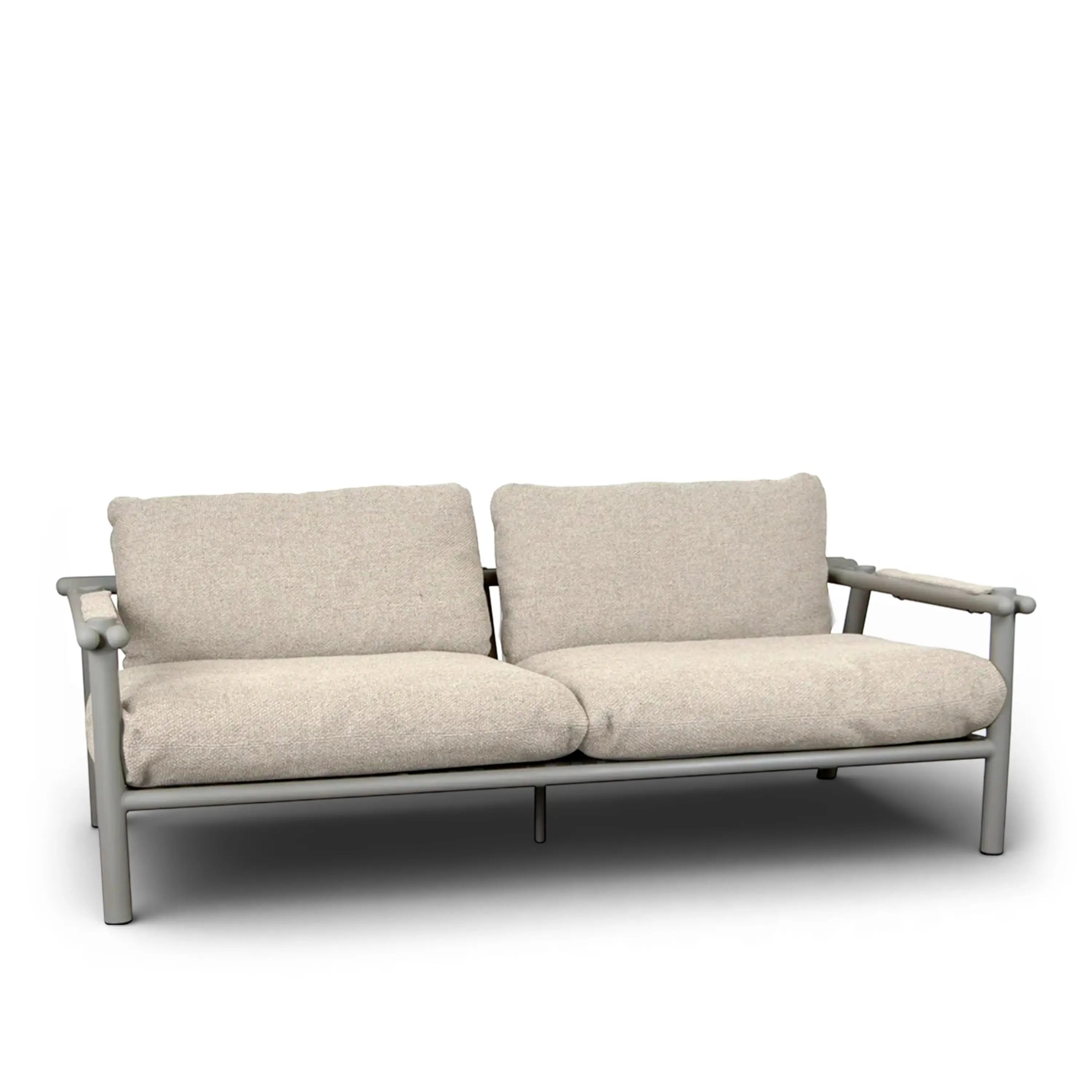 Sticks outdoor 2-seater sofa – Taupe, aluminium