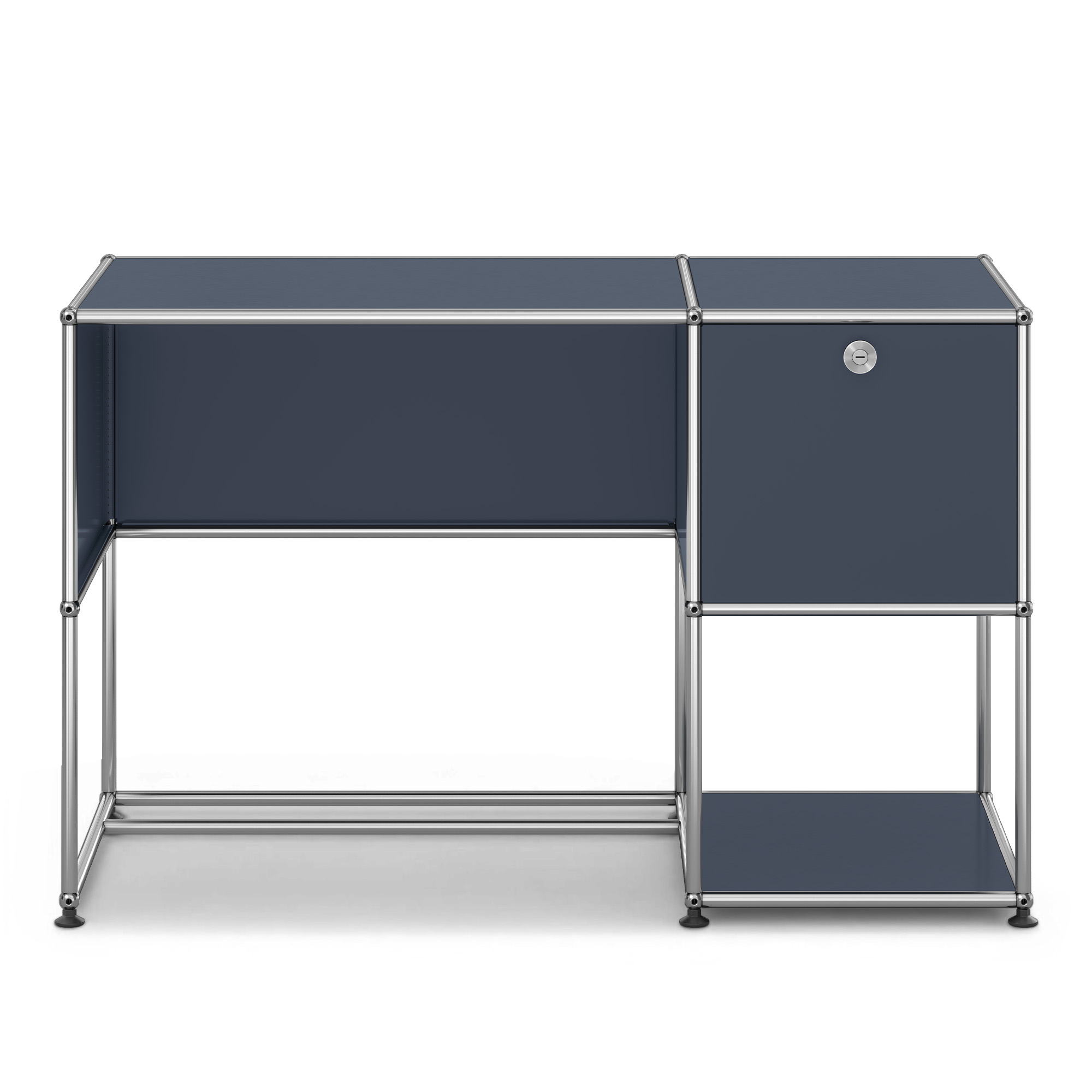USM - USM Haller Storage Desk B21 Anthracite - Skrivbord - Fritz Haller & Paul Schärer - Grå - Metall | Möbler - Bord - Skrivbord | Möbelexperten