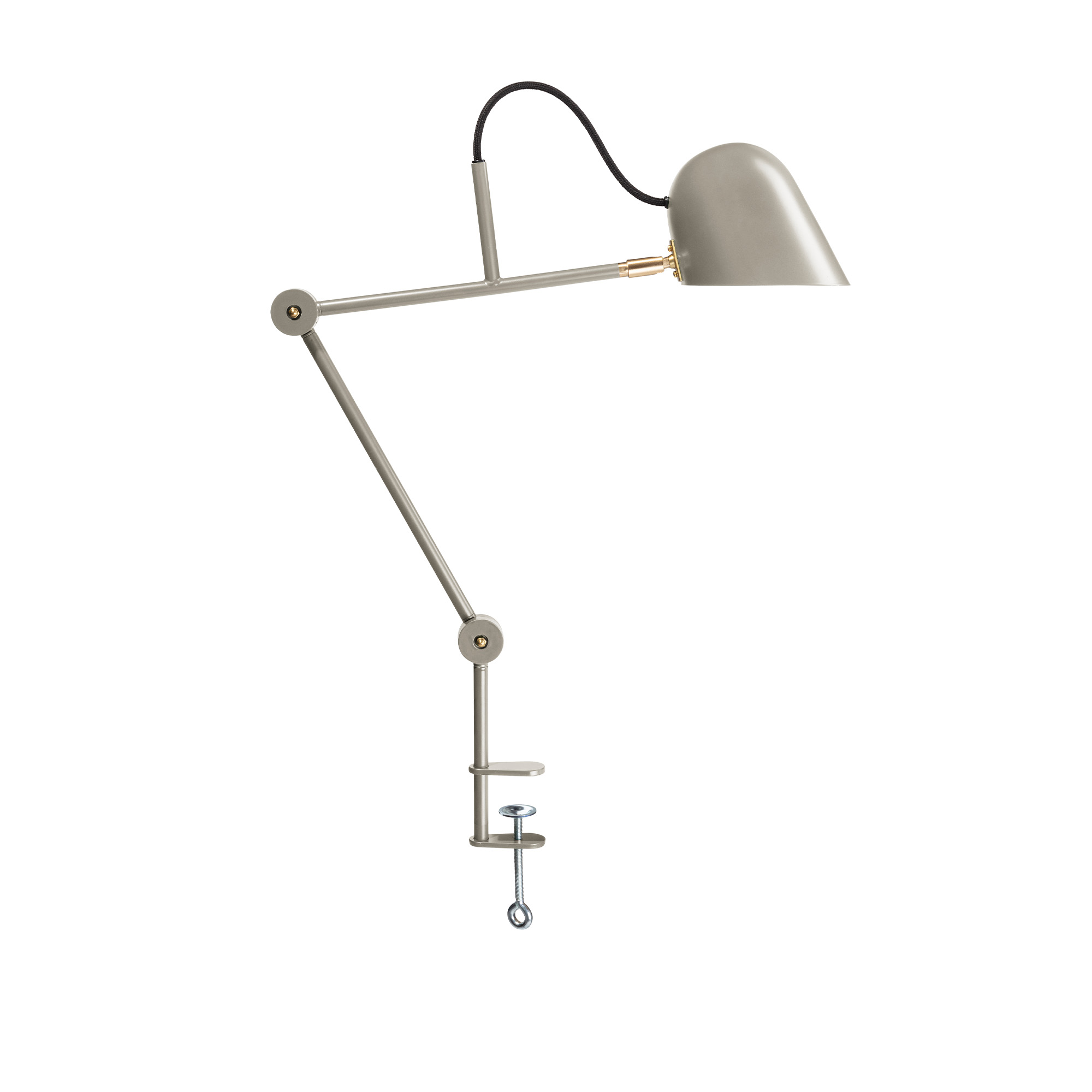 Örsjö Belysning - Streck Bordslampa, Skrivbordsfäste, Varmgrå - Bordslampor - Joel Karlsson - Svart