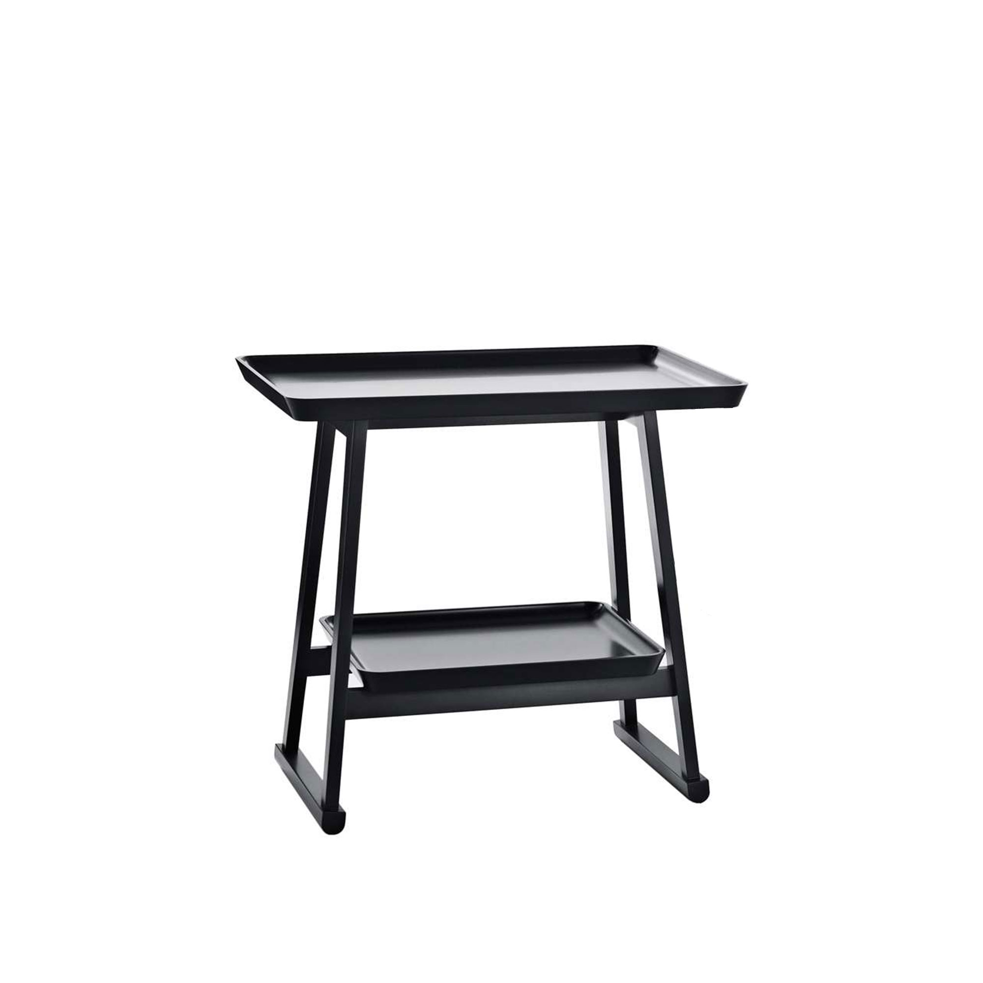 Maxalto - Recipio Service Element + Tray 70, Black Shellac, Black Shellac top - Småbord & sidobord - Antonio Citterio - Svart - Trä/Syntetiskt