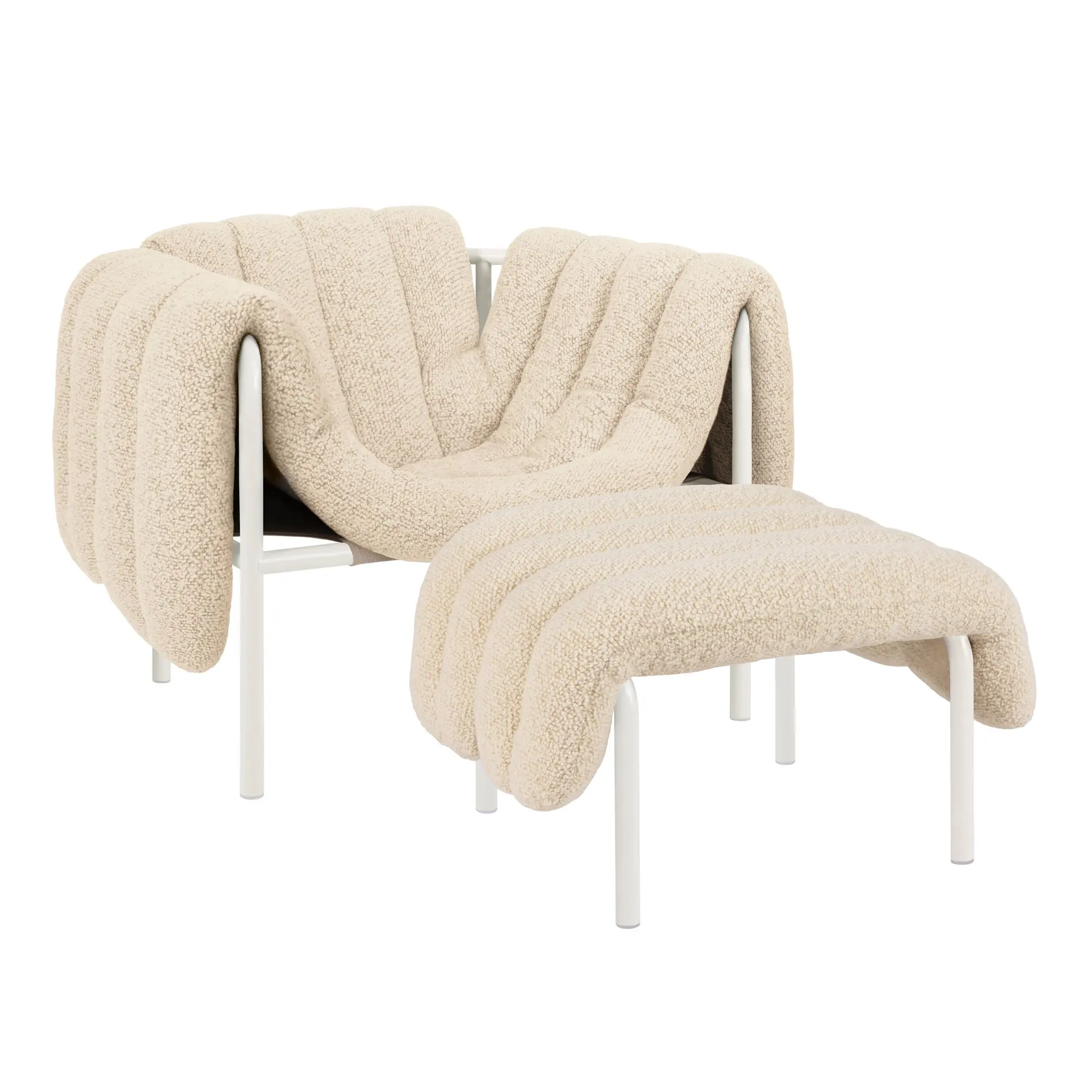 Puffy Lounge Chair + Ottoman