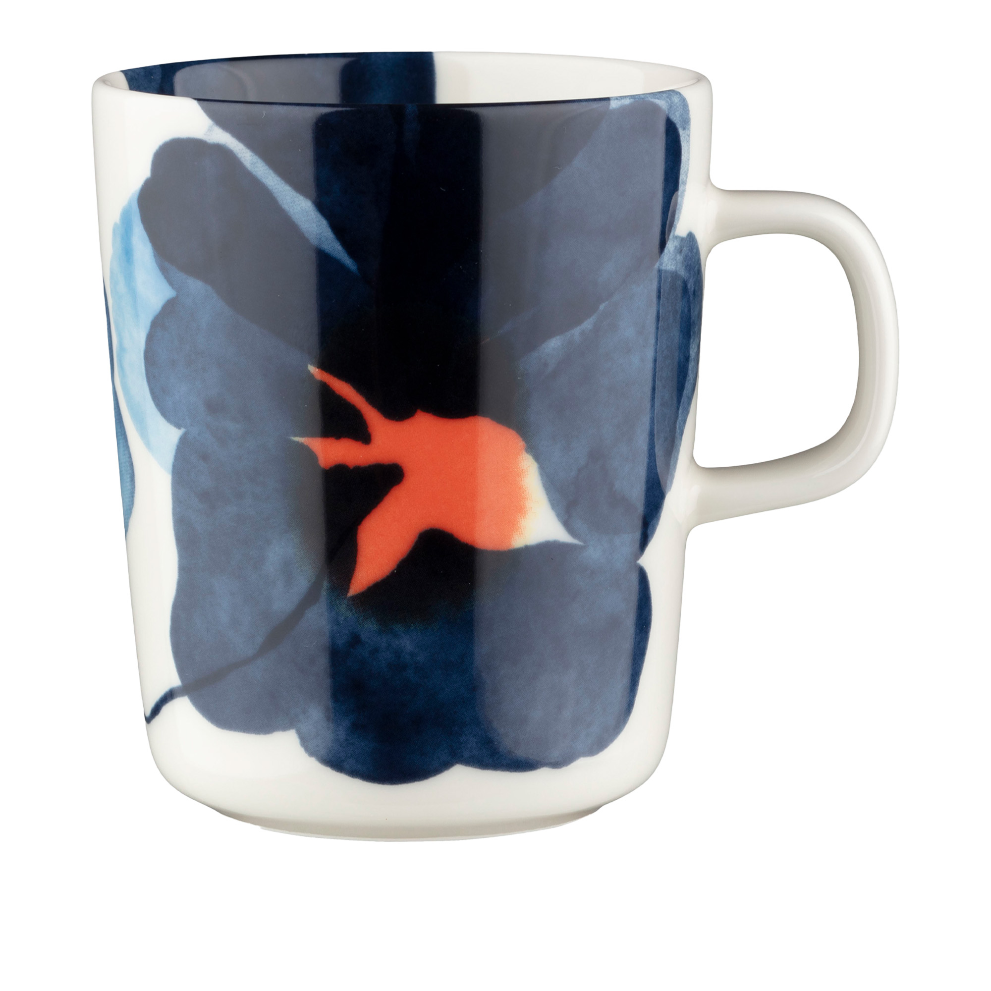 Marimekko - Valssi Mug 2,5 dl White Blue Orange - Kaffekoppar - Sami Ruotsalainen