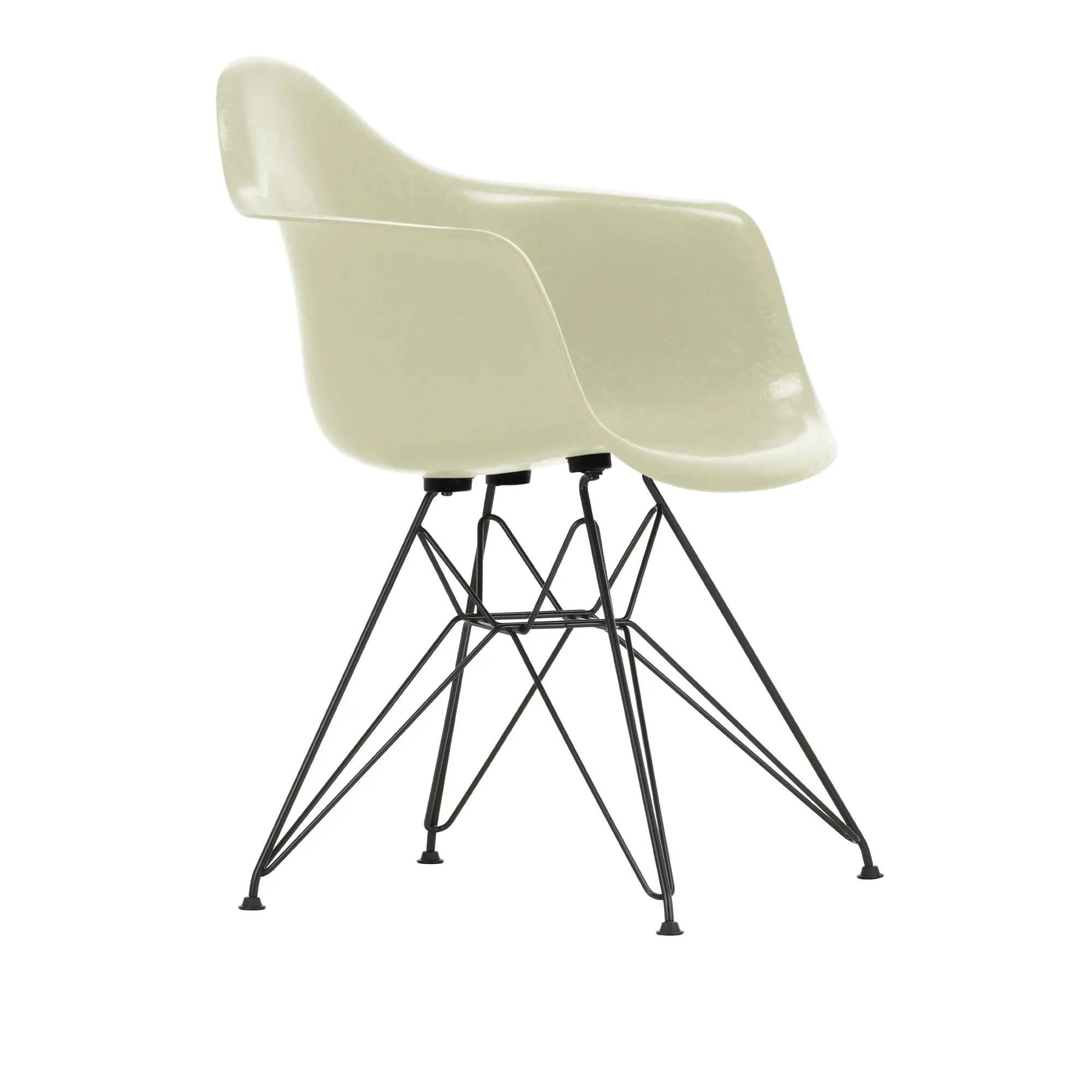 Eames Fiberglass Armchair DAR rammestol Basic Dark