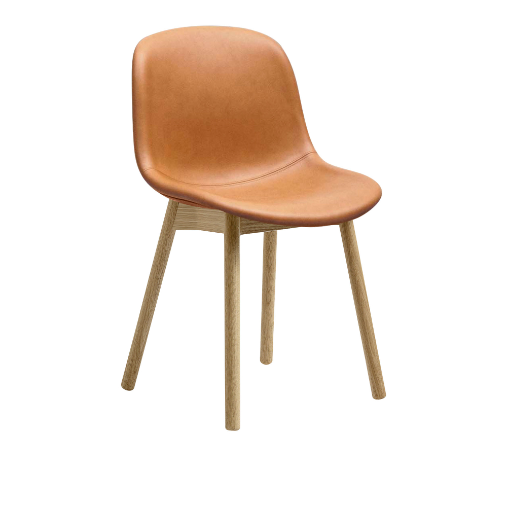 HAY - Neu 13 Upholstery, WB Lacquered Oak/Cat.6 Sense Cognac - Matstolar - Trä/Plast
