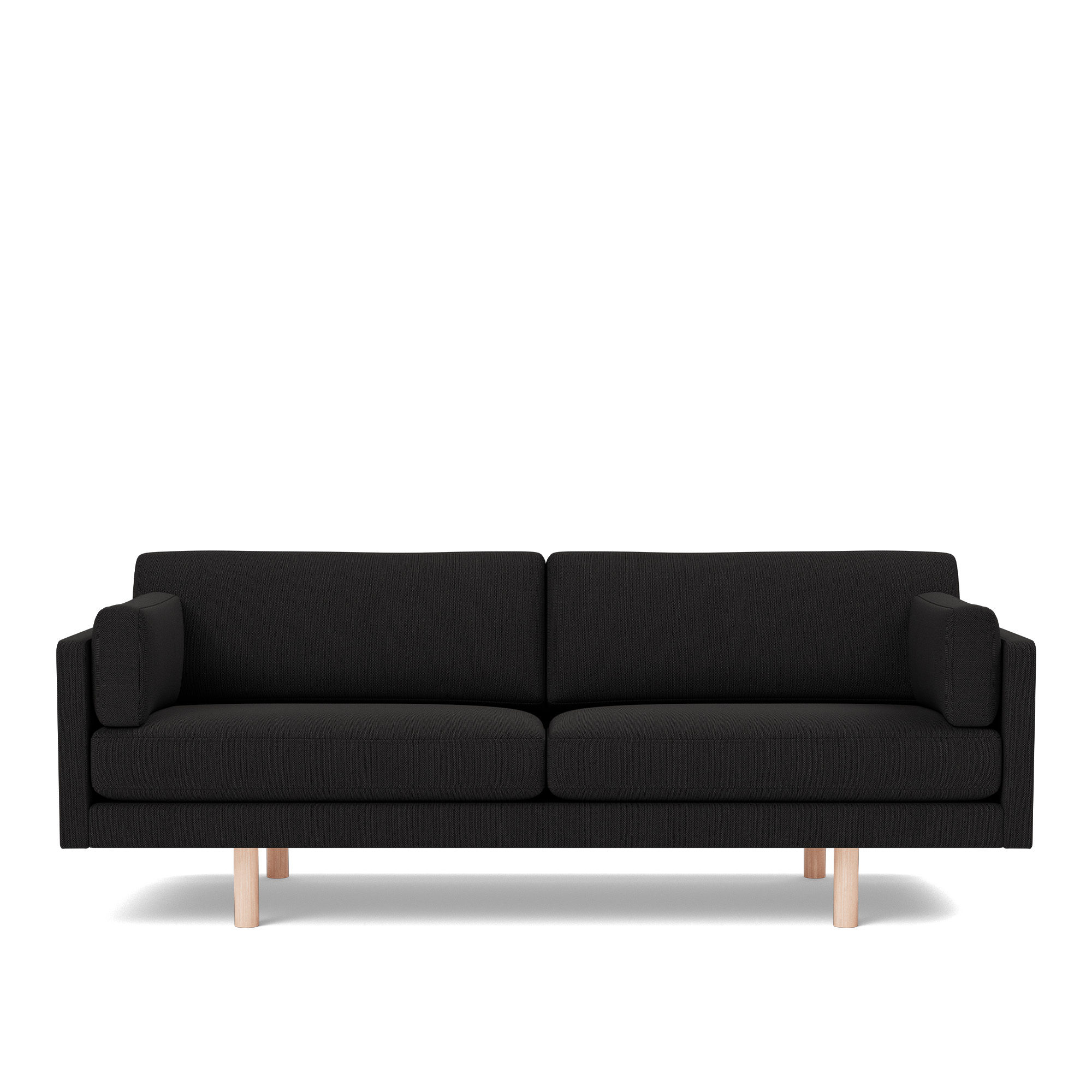 Fredericia Furniture - EJ220 Sofa - 3 seater - 212 cm - 2 cushions - Re-Wool 198 - Down wrap - without buttons - Oak soap treated - Soffor - Erik Jørgensen