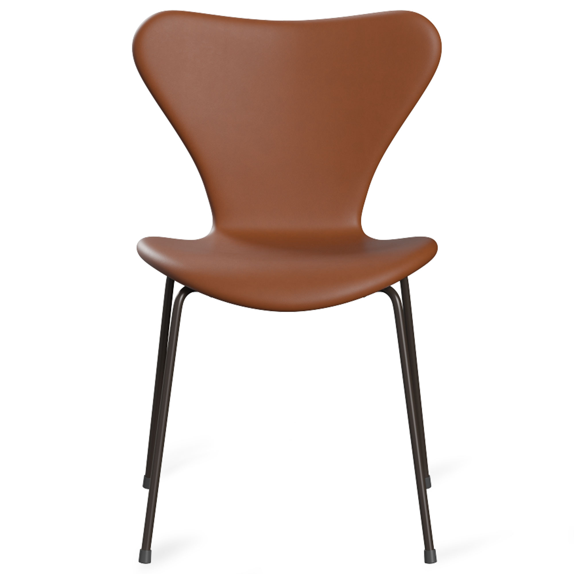 Fritz Hansen - Sjuan 3107 stol helklädd brown bronze / essential walnut - Matstolar - Arne Jacobsen - Brun - Läder/Metall/Trä | Möbler - Stolar Och Pallar - Matstolar | Möbelexperten