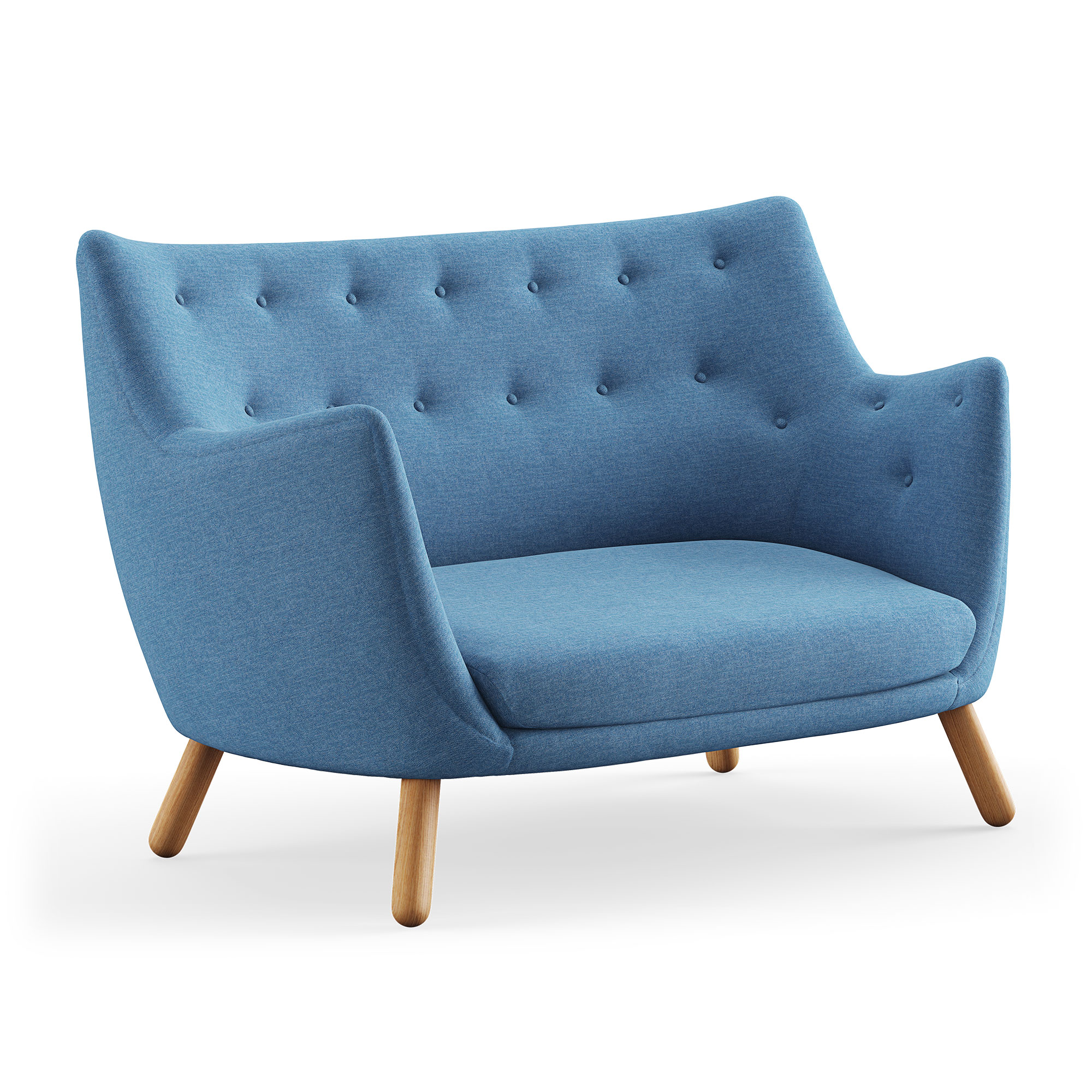 House of Finn Juhl - Poet Sofa, Dark oiled oak, Cat. 1 Remix 762 - Soffor - Finn Juhl - Träfärgad,Blå