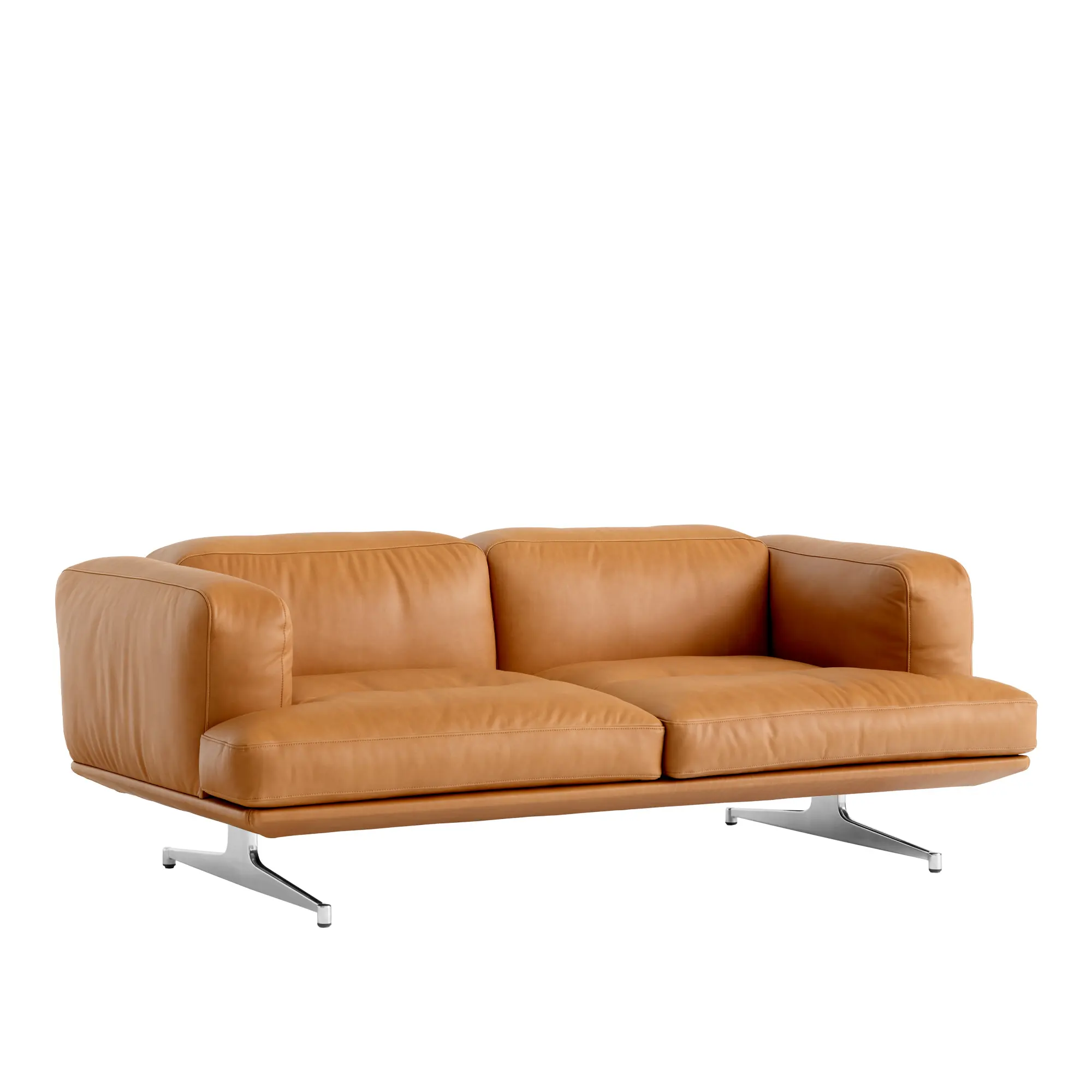 Inland AV22 2-sits soffa polerad aluminium ben