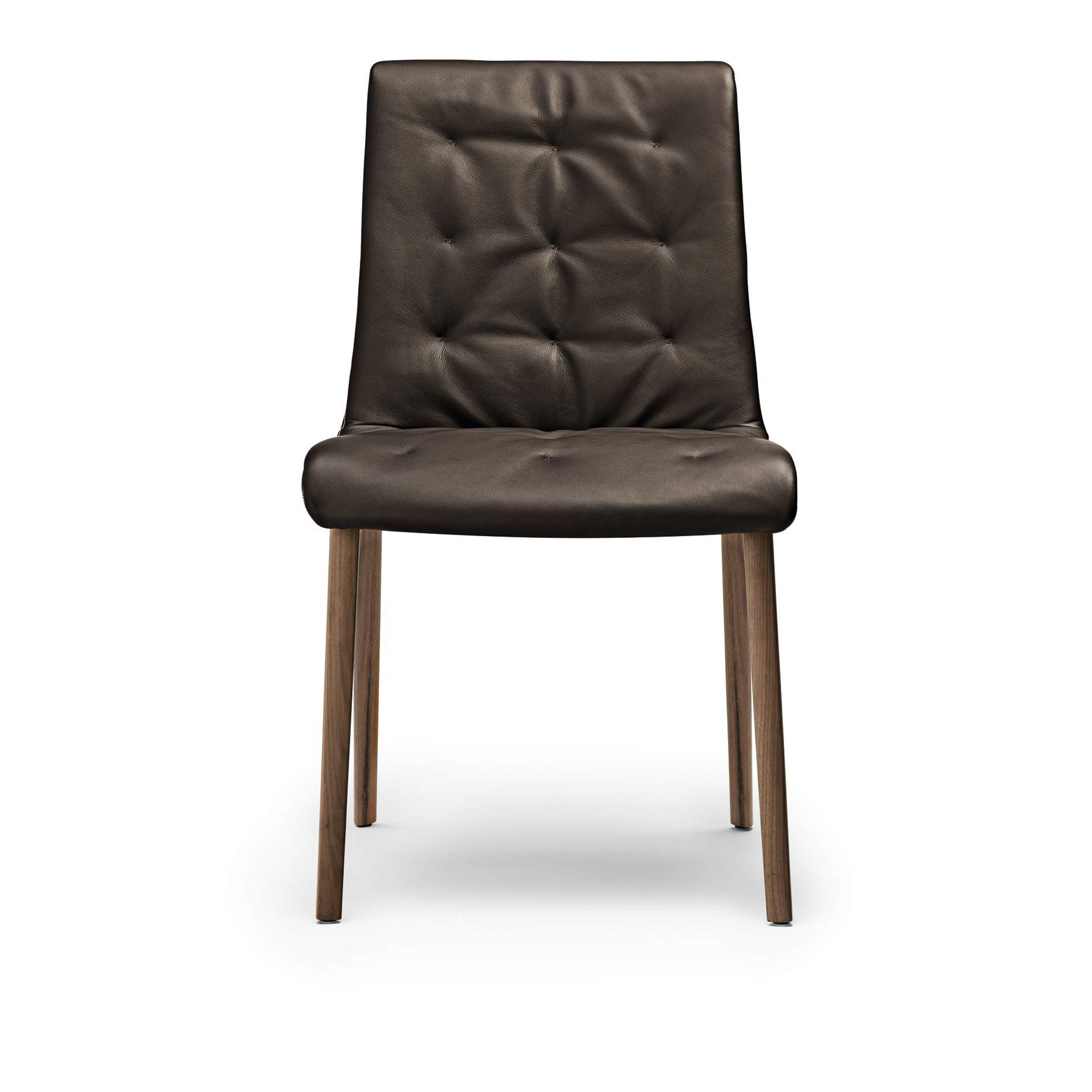 Walter Knoll - Liz Wood Chair High 1322, Oak White Pigmented, Leather Cat. 50 Rodeo-Soft 1361 Cream, Color Matching Seam, Teflon Glides - Spisestoler - Claudio Bellini - Hvit - Lær/Metall/Tre