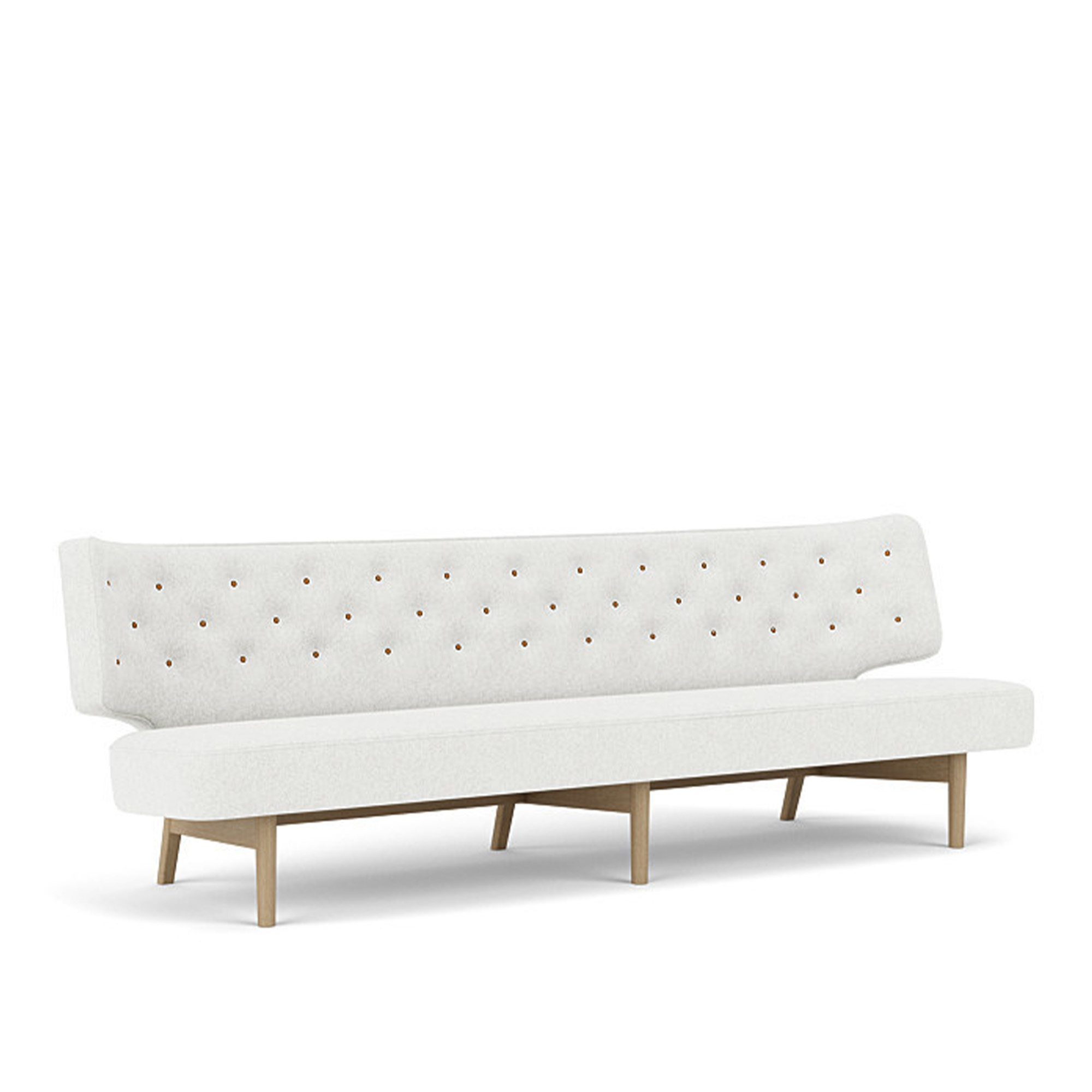 Audo Copenhagen - Radiohus Sofa P3 Natural Oak / Buttons Dakar 0250 / Hallingdal 0110 - Soffor - Vilhelm Lauritzen - Grå