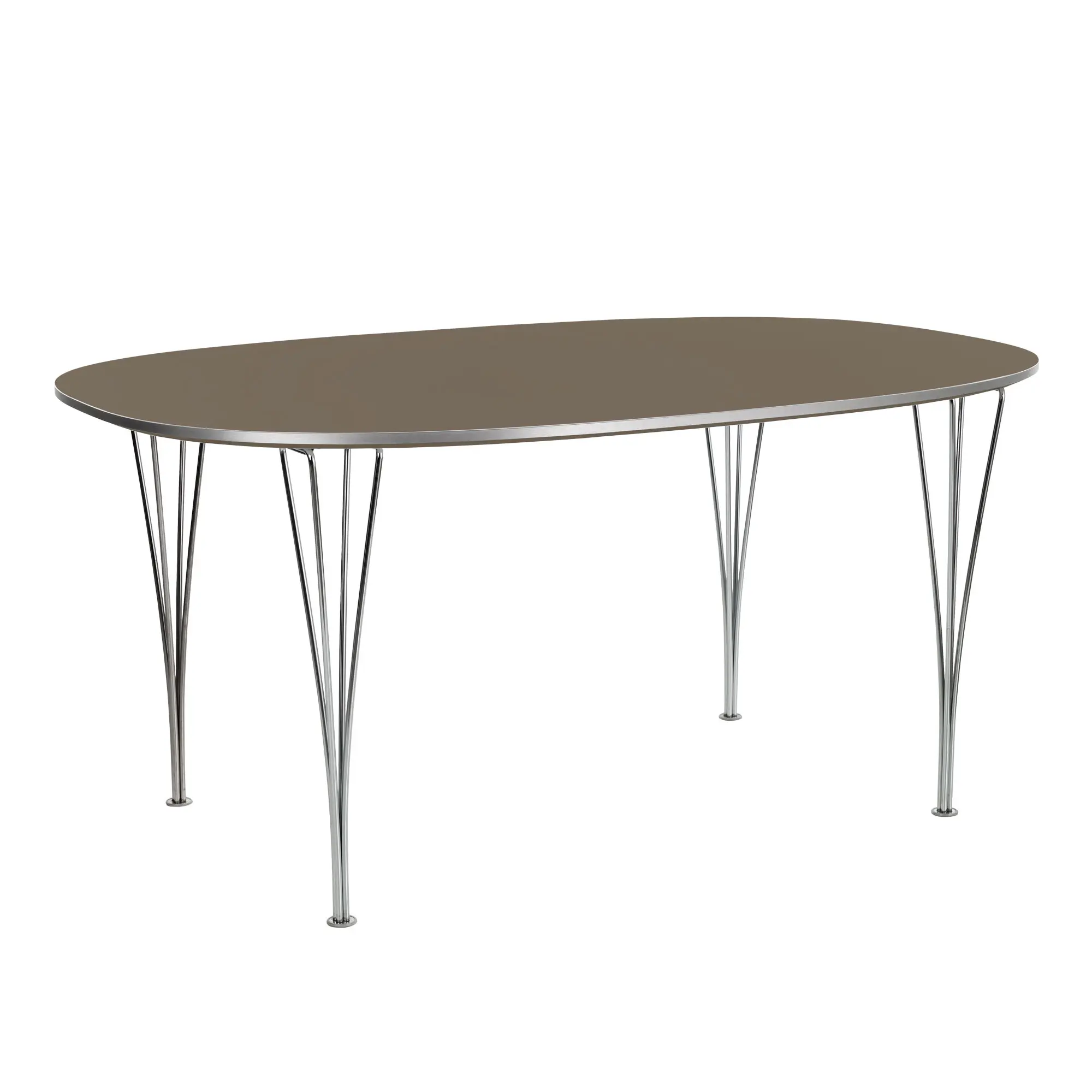 B614 Superellipse spisebord 120 x 240 cm Chrome