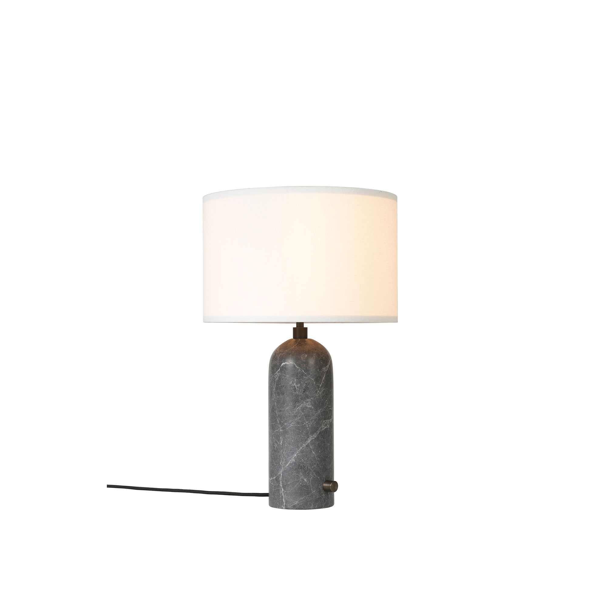 Gubi - Gravity Table Lamp Small White/Grey Marble - Bordslampor - Space Copenhagen - Grå