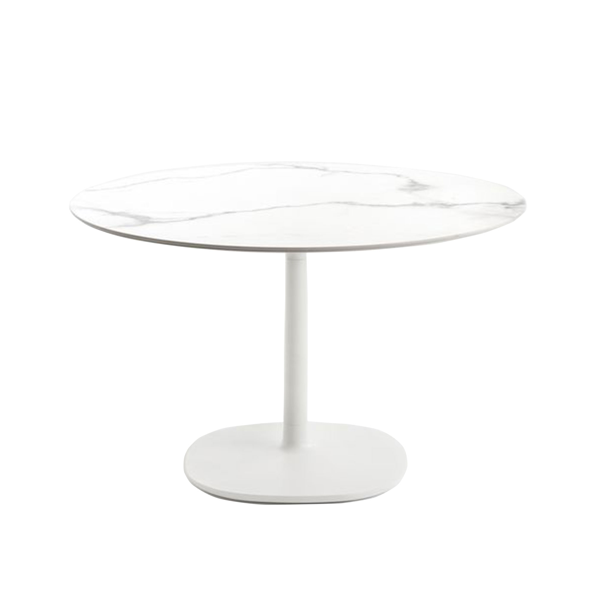 Kartell - Multiplo Table 4069, Black Marble Finish, Round: Ø78 - Matbord - Antonio Citterio - Svart - Naturmaterial/Metall