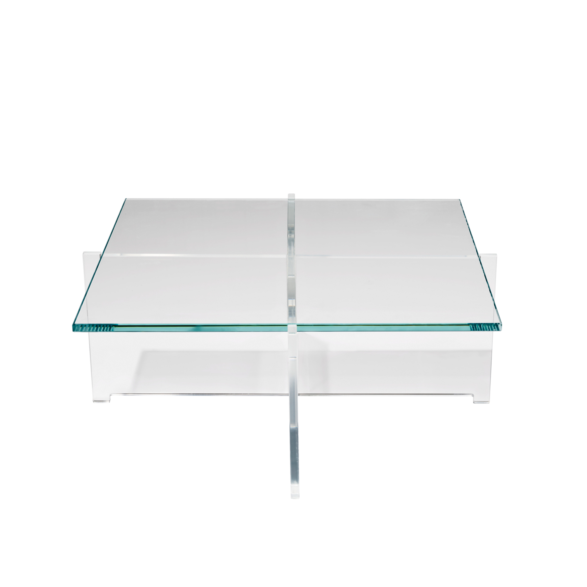 Karakter - Cross Plexi Coffee Table - Soffbord - Bodil Kjær - Transparent - Glas/Plast