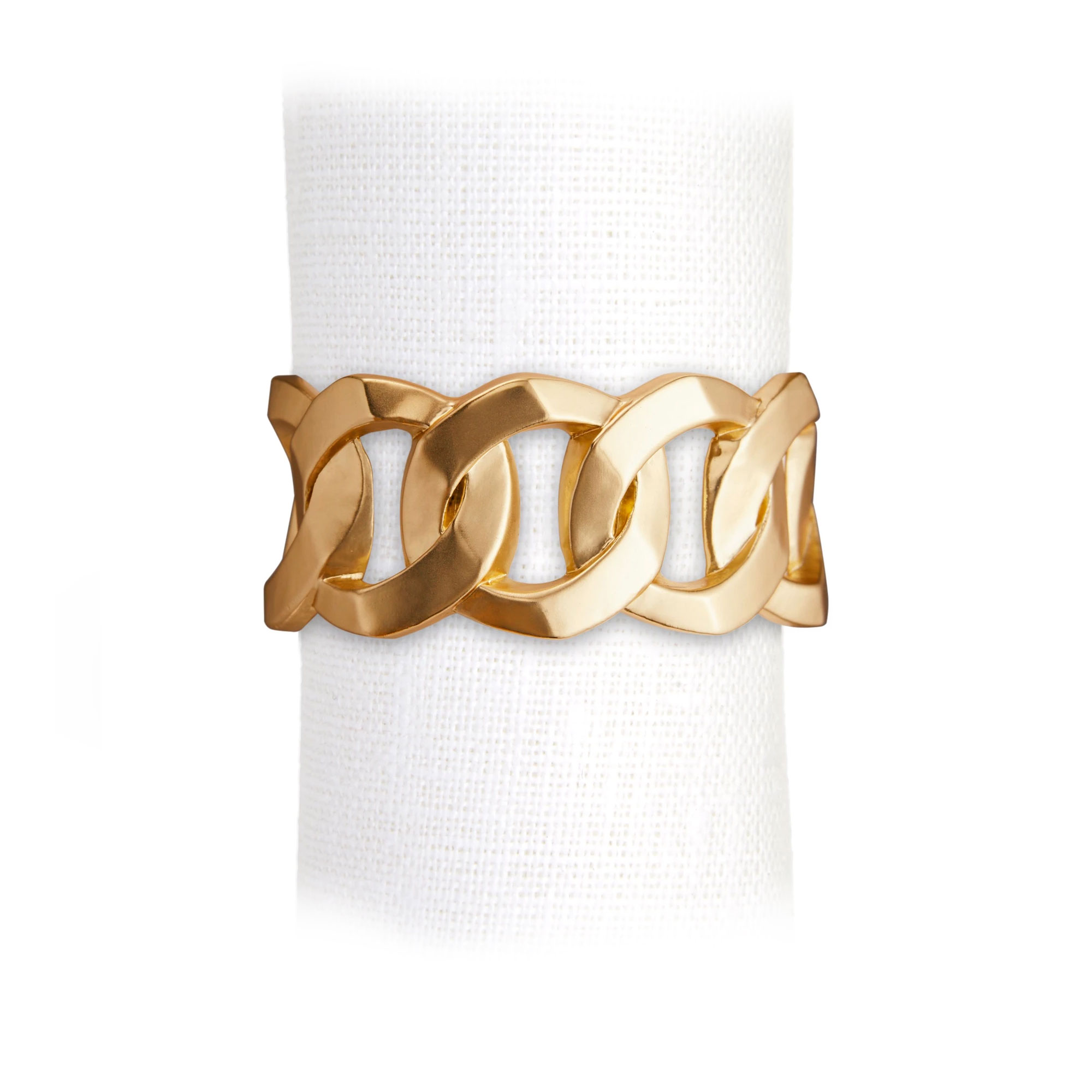 L'Objet - Cuban Link Napkin Rings - Set of 4 - Servetter och tillbehör