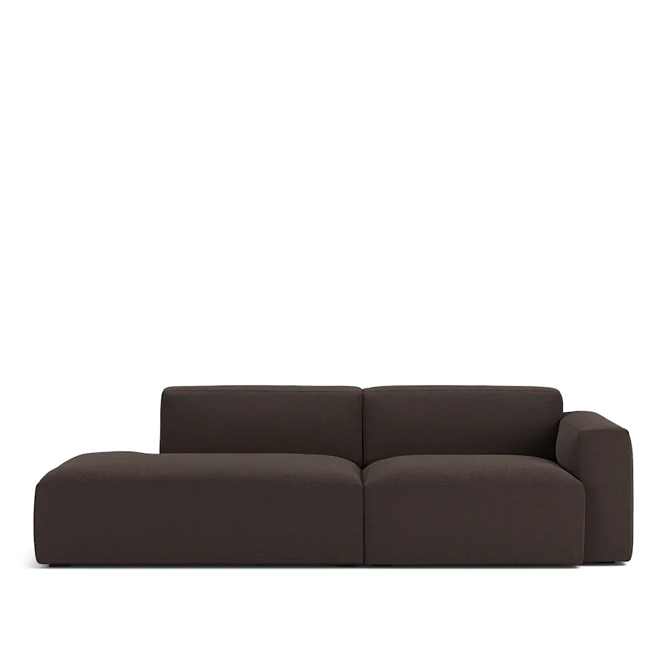 Brick 2-Seater Open End Left Lario 120 Removable Upholstery