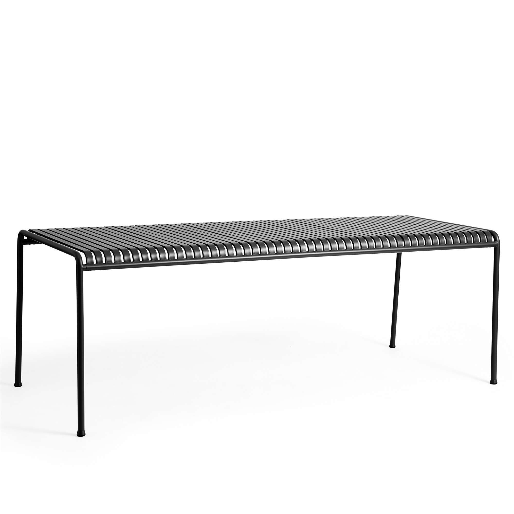 HAY - Palissade Table L220 x W90 x H75 4 Legs Anthracite - Matbord utomhus - Ronan & Erwan Bouroullec - Metall | Utemöbler - Utebord - Matbord Utomhus | Möbelexperten