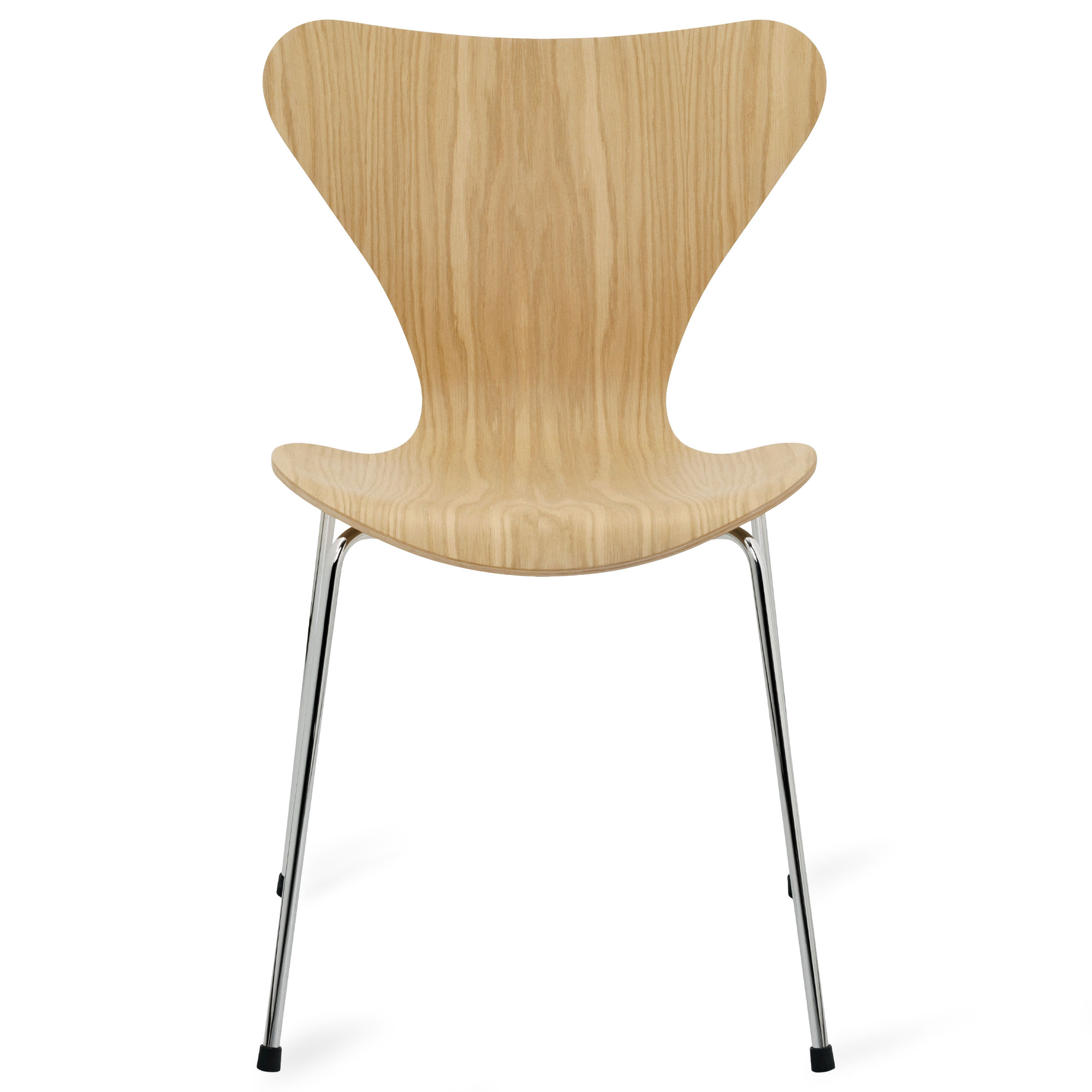 Fritz Hansen - Sjuan 3107 stol klarlackerad ekfanér - Matstolar - Arne Jacobsen - Träfärgad - Metall/Trä | Möbler - Stolar Och Pallar - Matstolar | Möbelexperten