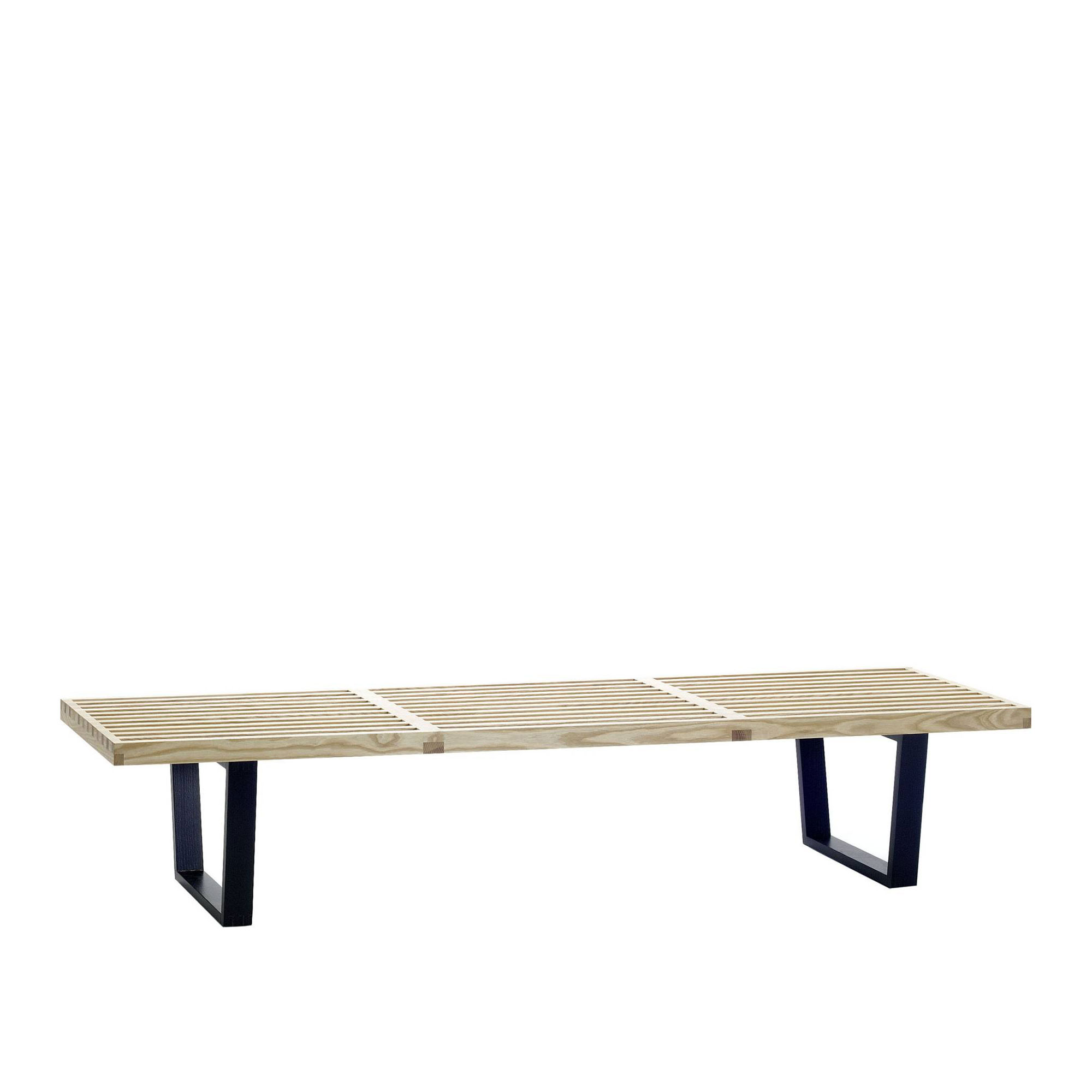 Vitra - Nelson Bench Long  H35,3 x W183,7 x D46,9 cm - Black Ash - Bänkar - George Nelson - Svart - Trä