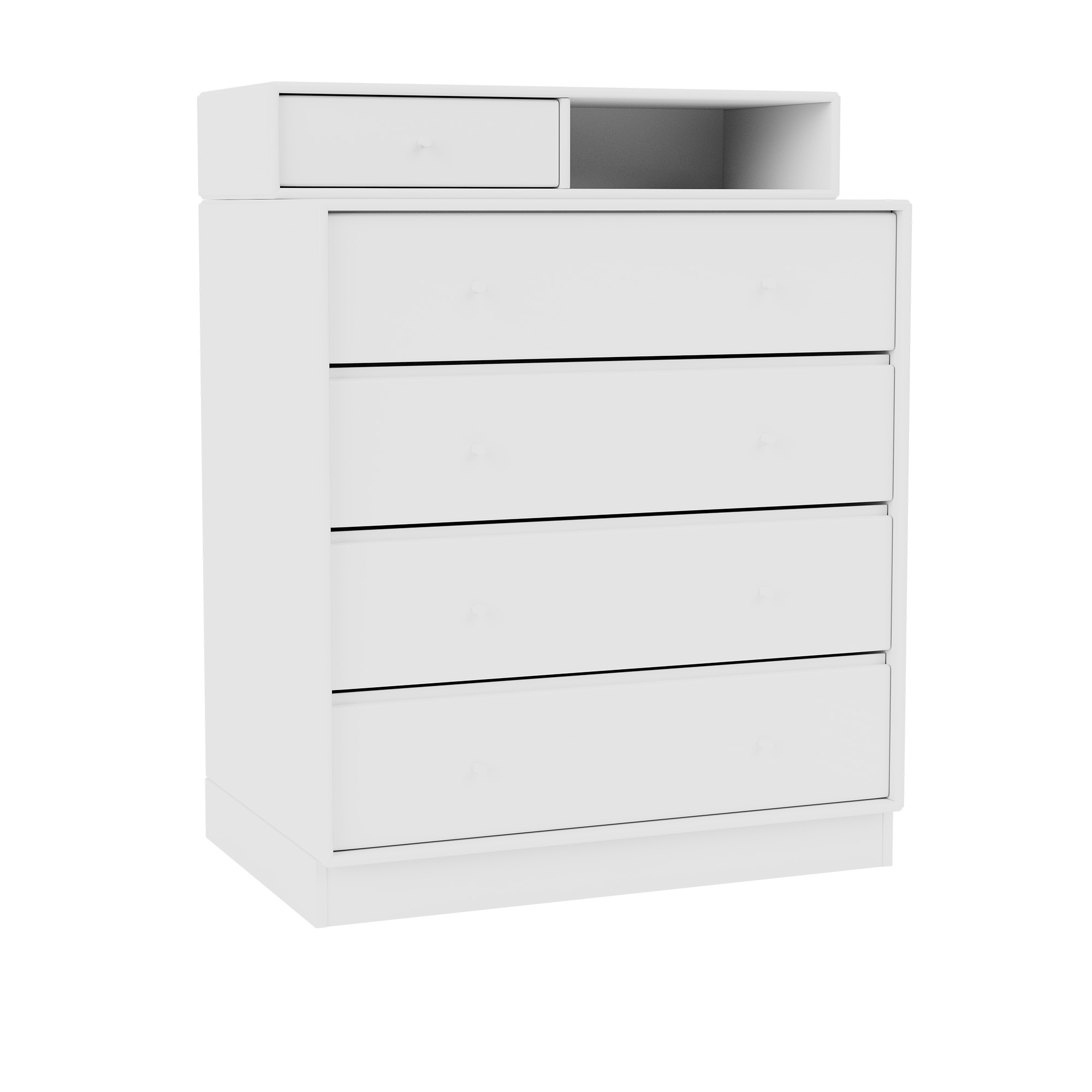 Montana - Keep Chest Of Drawers, Plinth H7 cm - New White - Byråer - Peter J. Lassen - Vit - Trä | Möbler - Förvaring Och Hyllor - Byråer | Möbelexperten