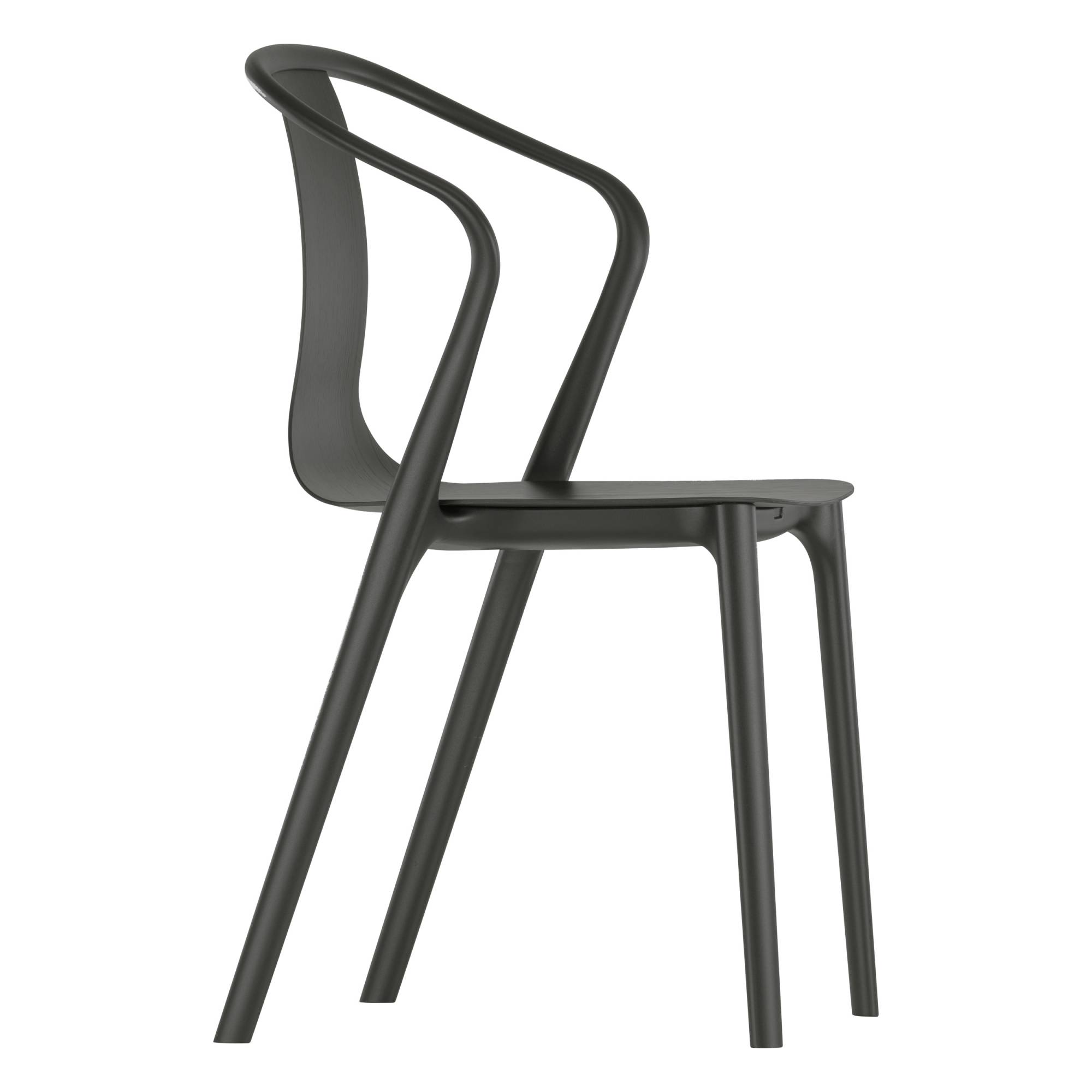 Vitra - Belleville - Armchair, Träskal, Svart ask - Matstolar - Ronan & Erwan Bouroullec - Brun - Trä