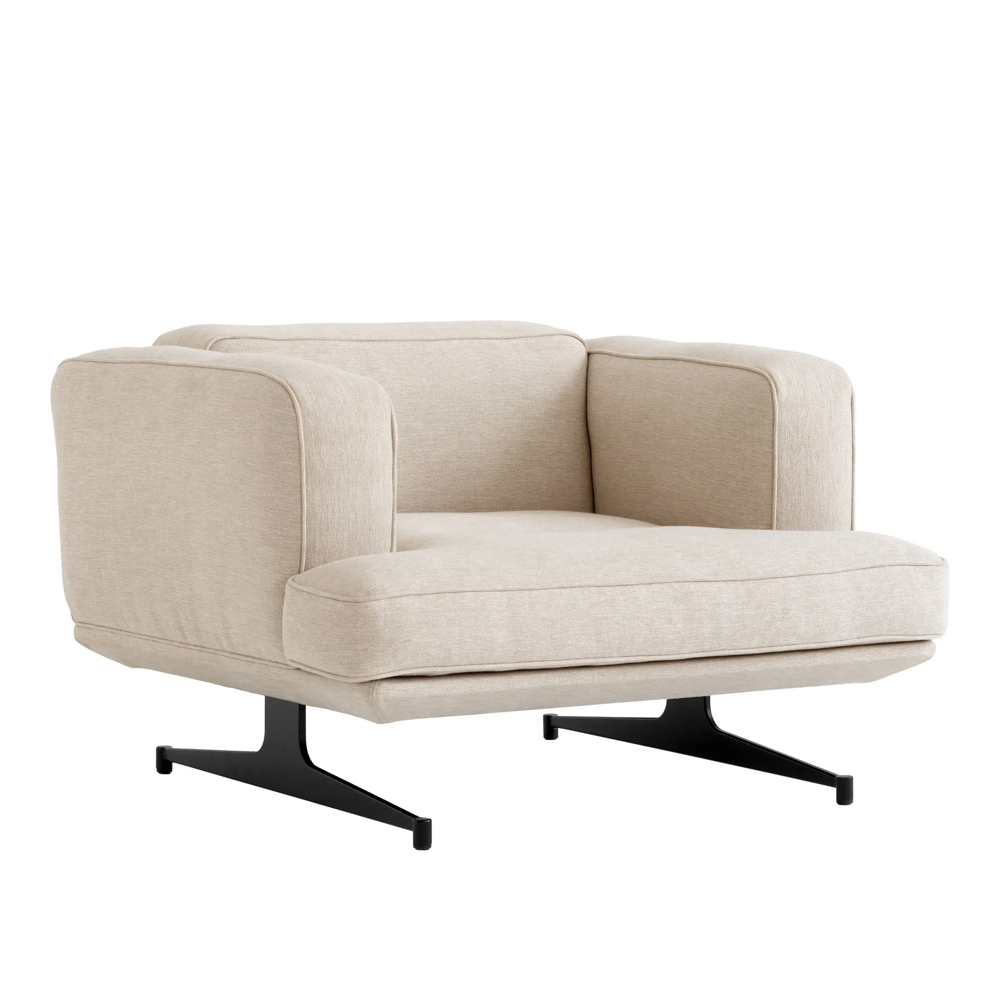 Inland AV21 1-sits soffa varm svart ben