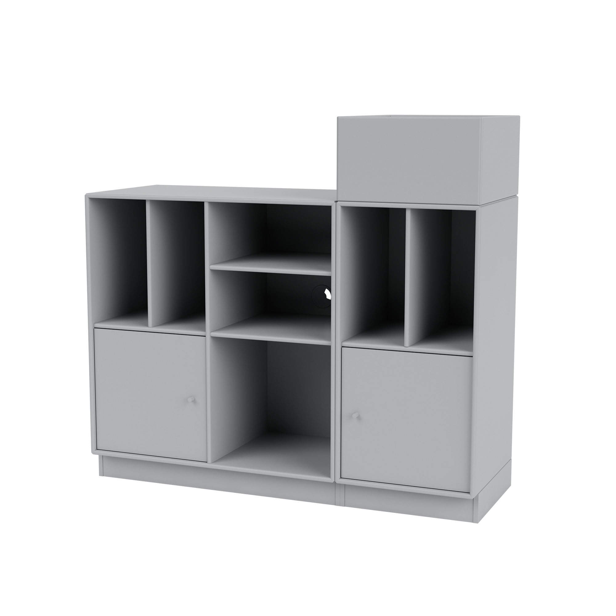 Montana - SPIN III Vinyl Storage, 07-Plinth7cm, 02 Fjord - Förvaringsskåp - designer_peter_j_lassen - Grå - MDF