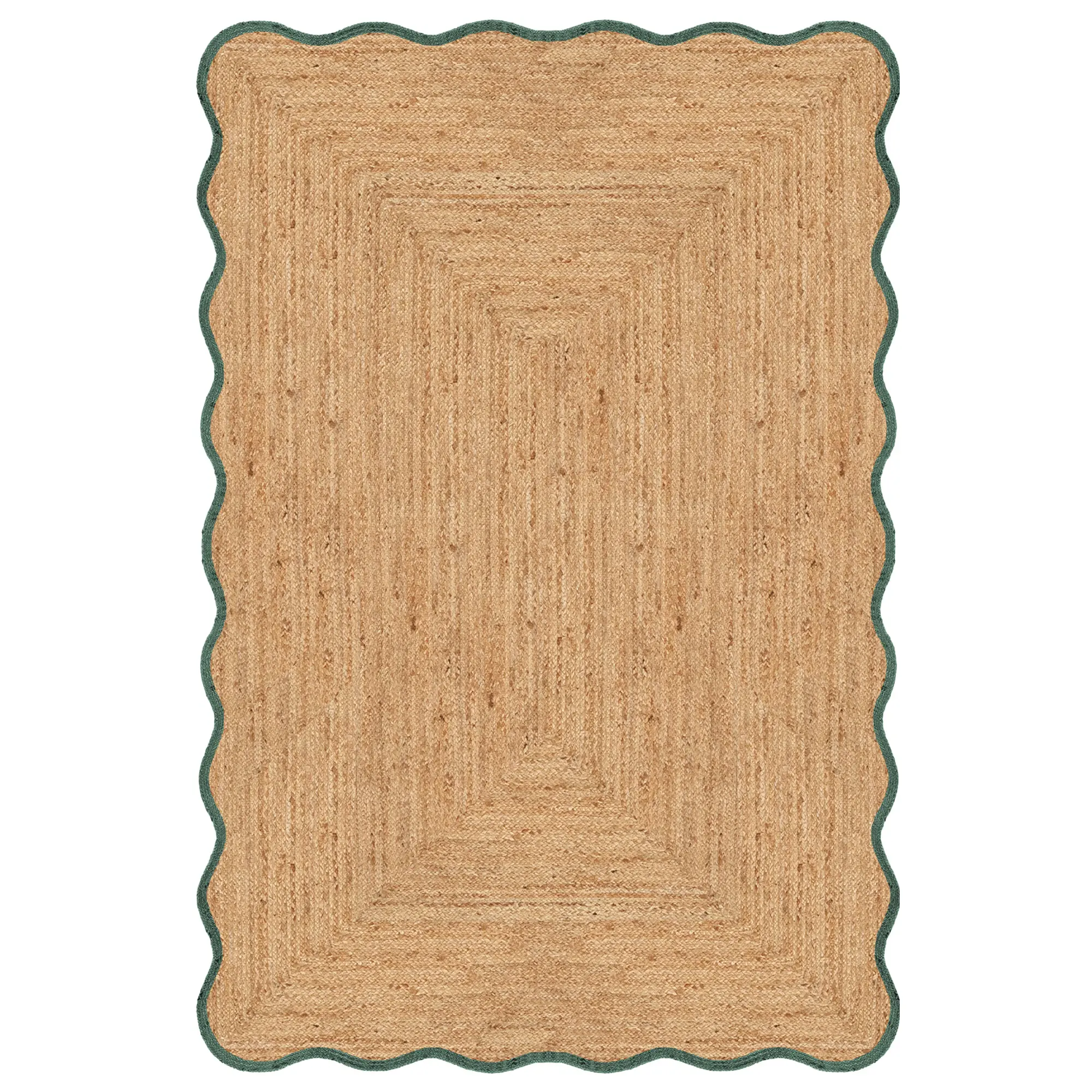 Scallop Jute Dark Green juteteppe