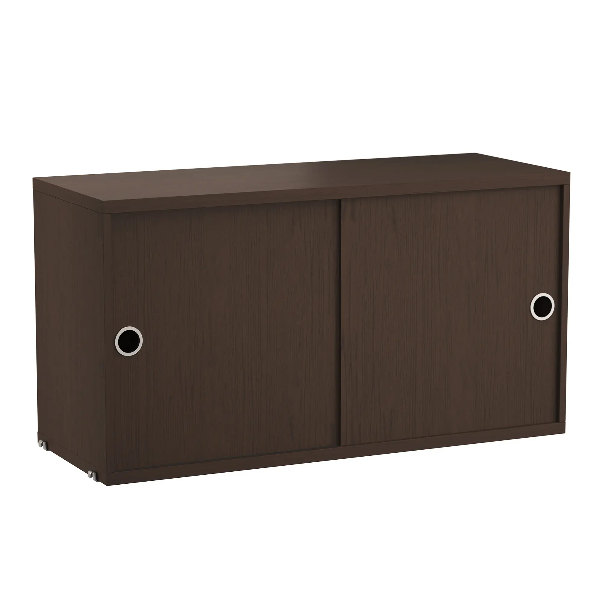 Skåp med skjutdörrar 78 x 30 cm mörk ek