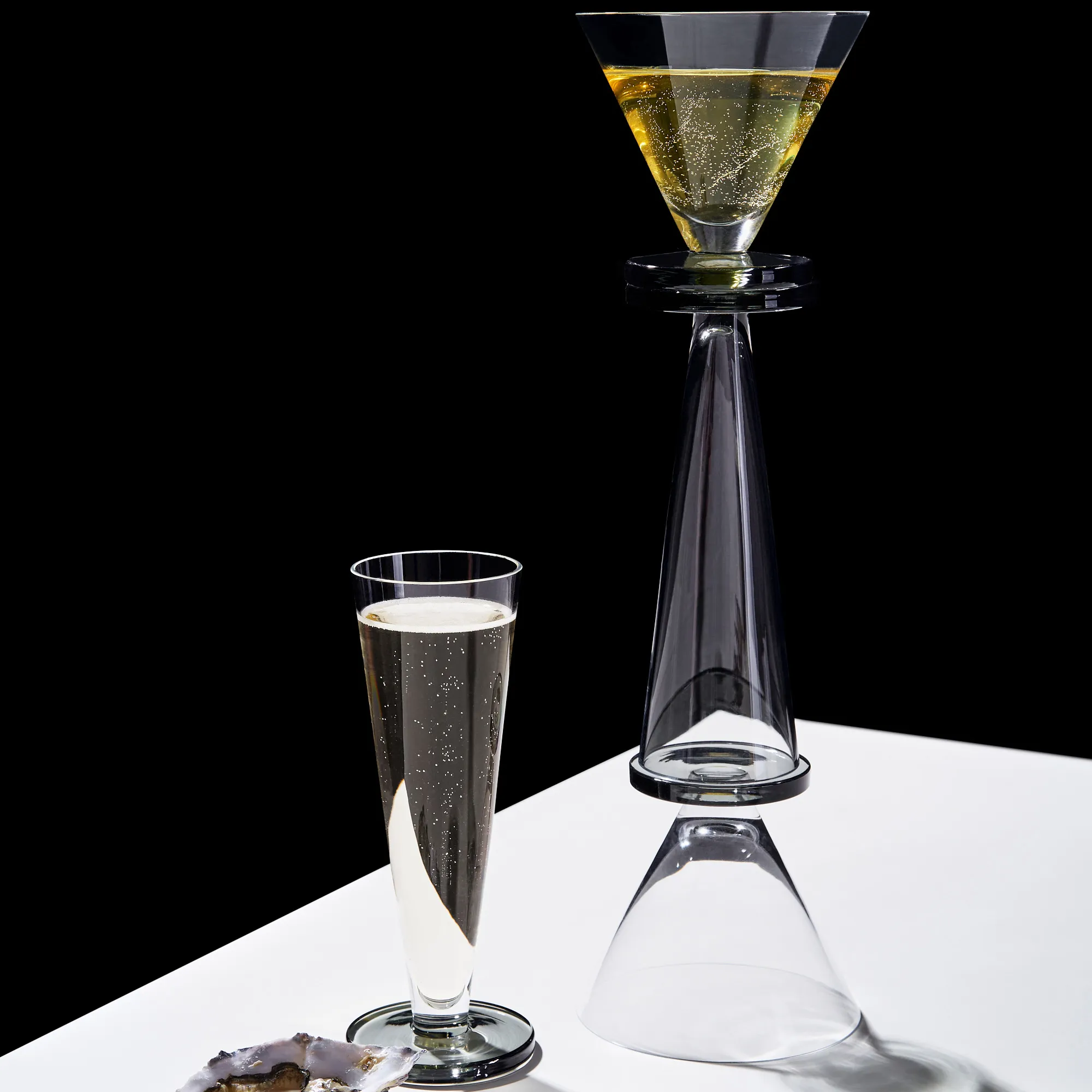 Puck Flute Glass - Set of 2