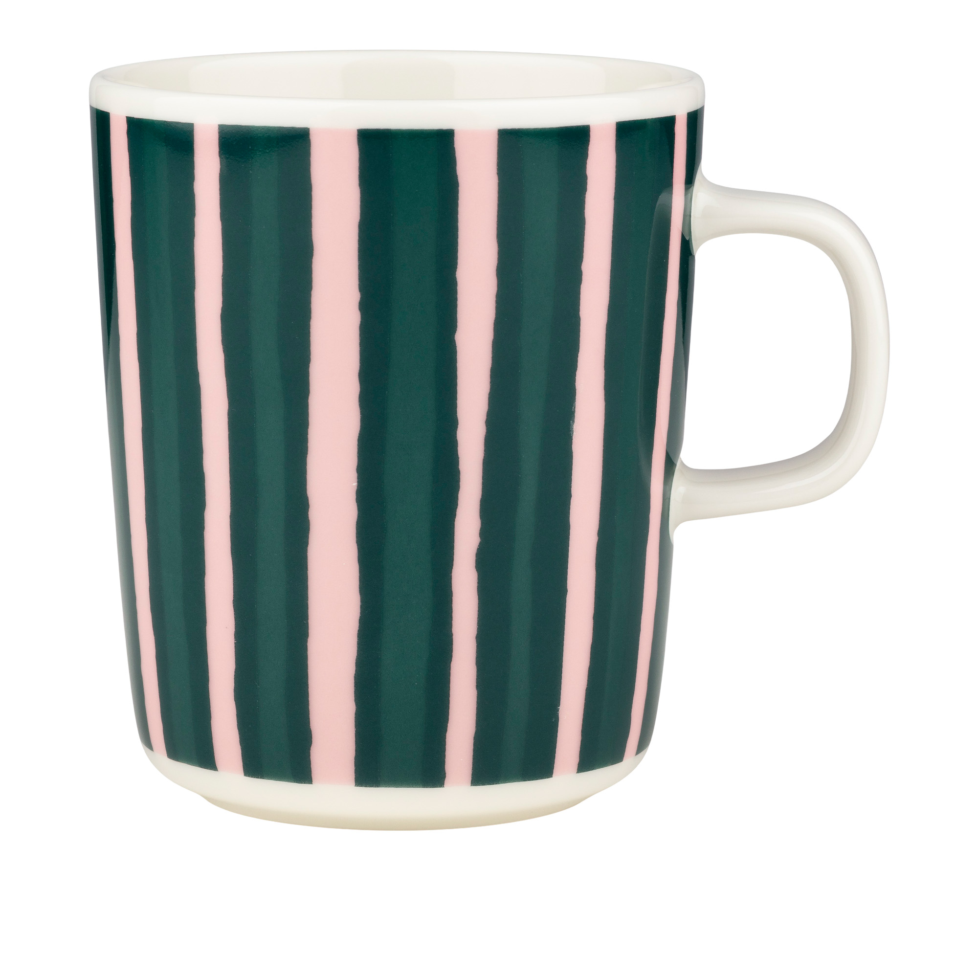 Marimekko - Piccolo Mug 2,5Dl White, Pink, Dk.Green - Kaffekoppar - Sami Ruotsalainen