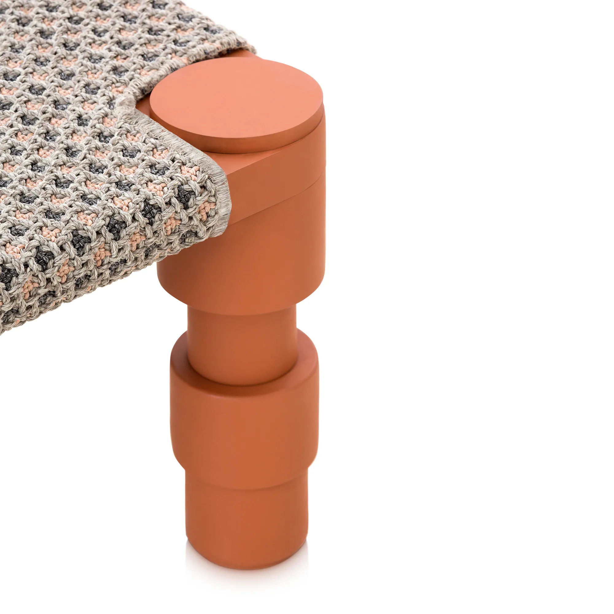 Garden Layers Single Indian Bed - Gofre Terracotta