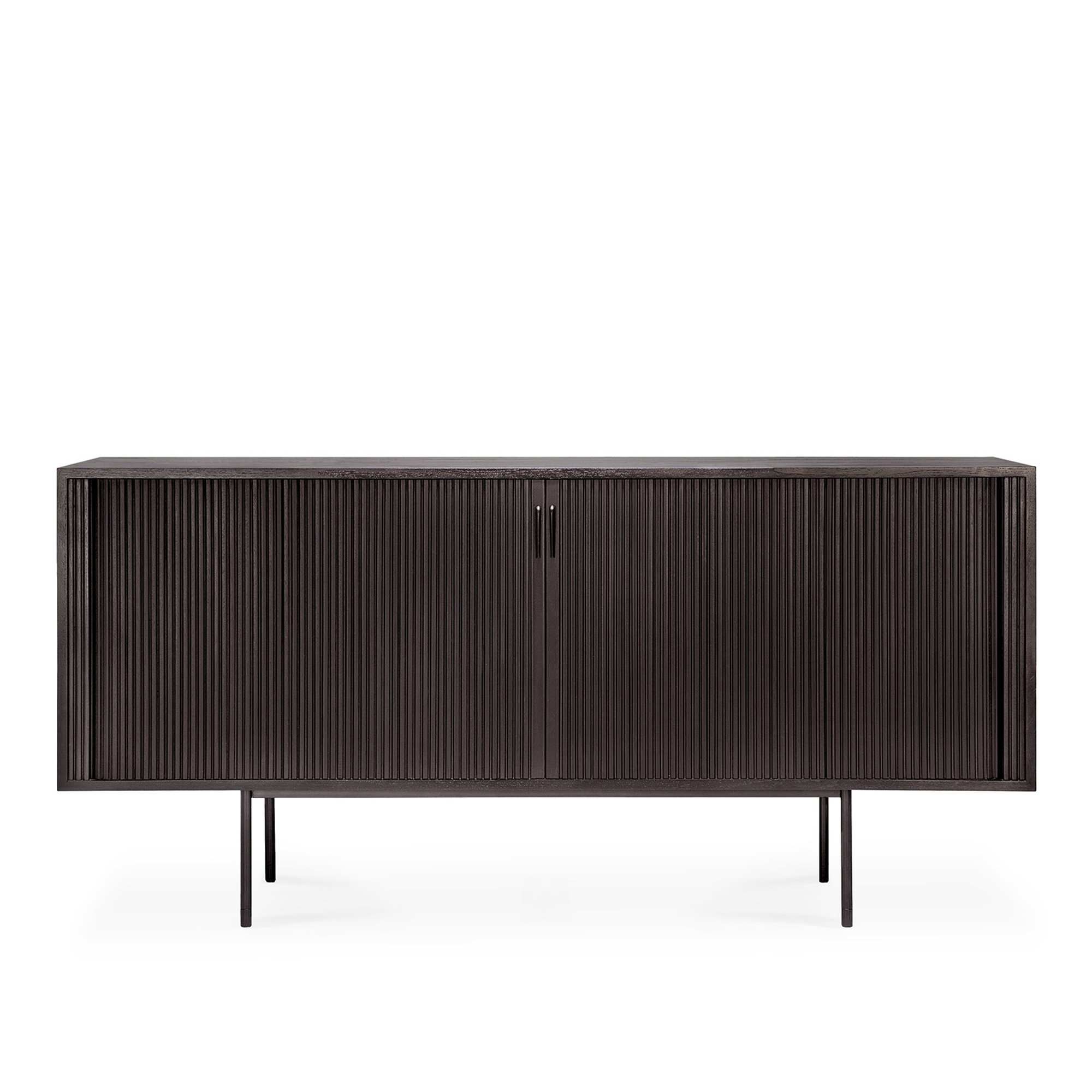 Ethnicraft - Roller Max Sideboard, Varnished Teak - 2 Sliding Doors 168 cm - Skänkar och sideboards - Alain Van Havre - Träfärgad - Trä | Möbler - Förvaring Och Hyllor - Skänkar Och Sideboards | Möbelexperten