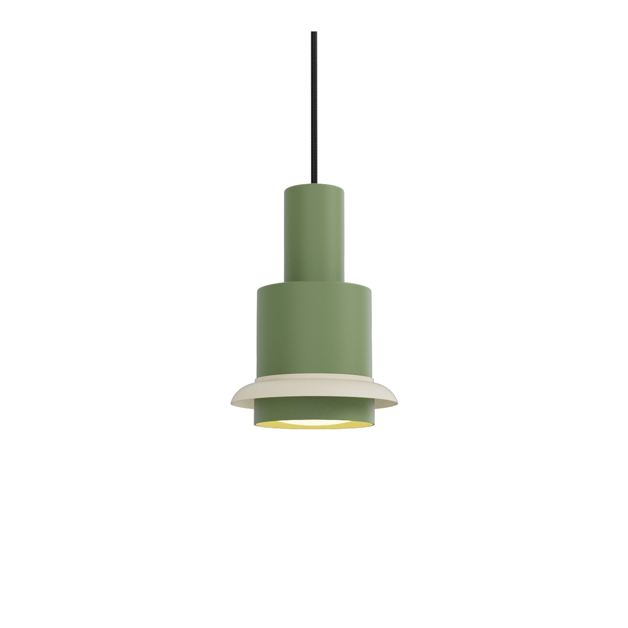 DCWéditions - Chaumont 150 Pendant lamp Ø15 cm H22 cm – Green & White - Pendellampor - Marc Held - Grön,Vit | Belysning - Taklampor - Pendellampor | Möbelexperten