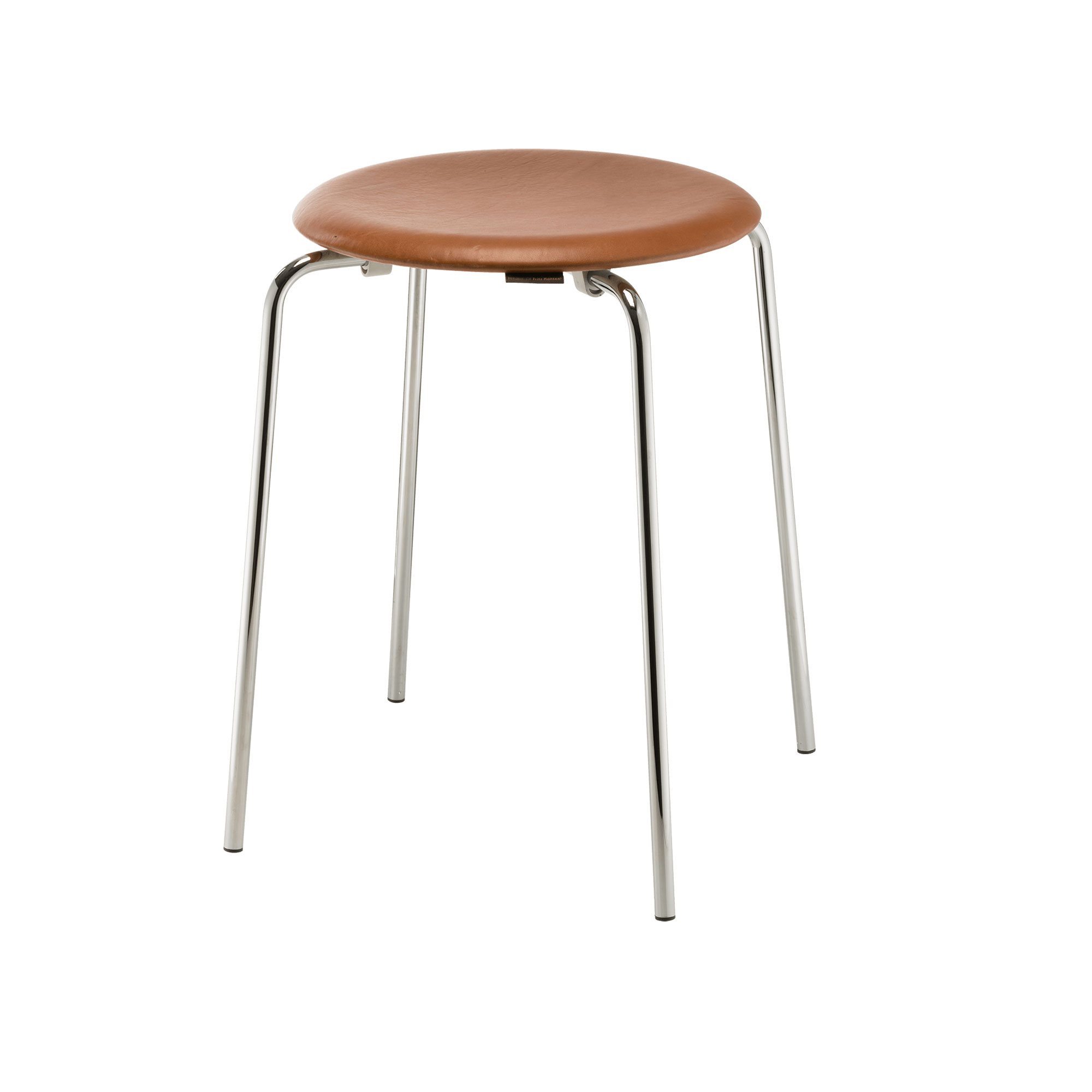 Fritz Hansen - 3170 Dot Läder Wild Walnut - Krakker - Arne Jacobsen - Brun - Lær/Metall