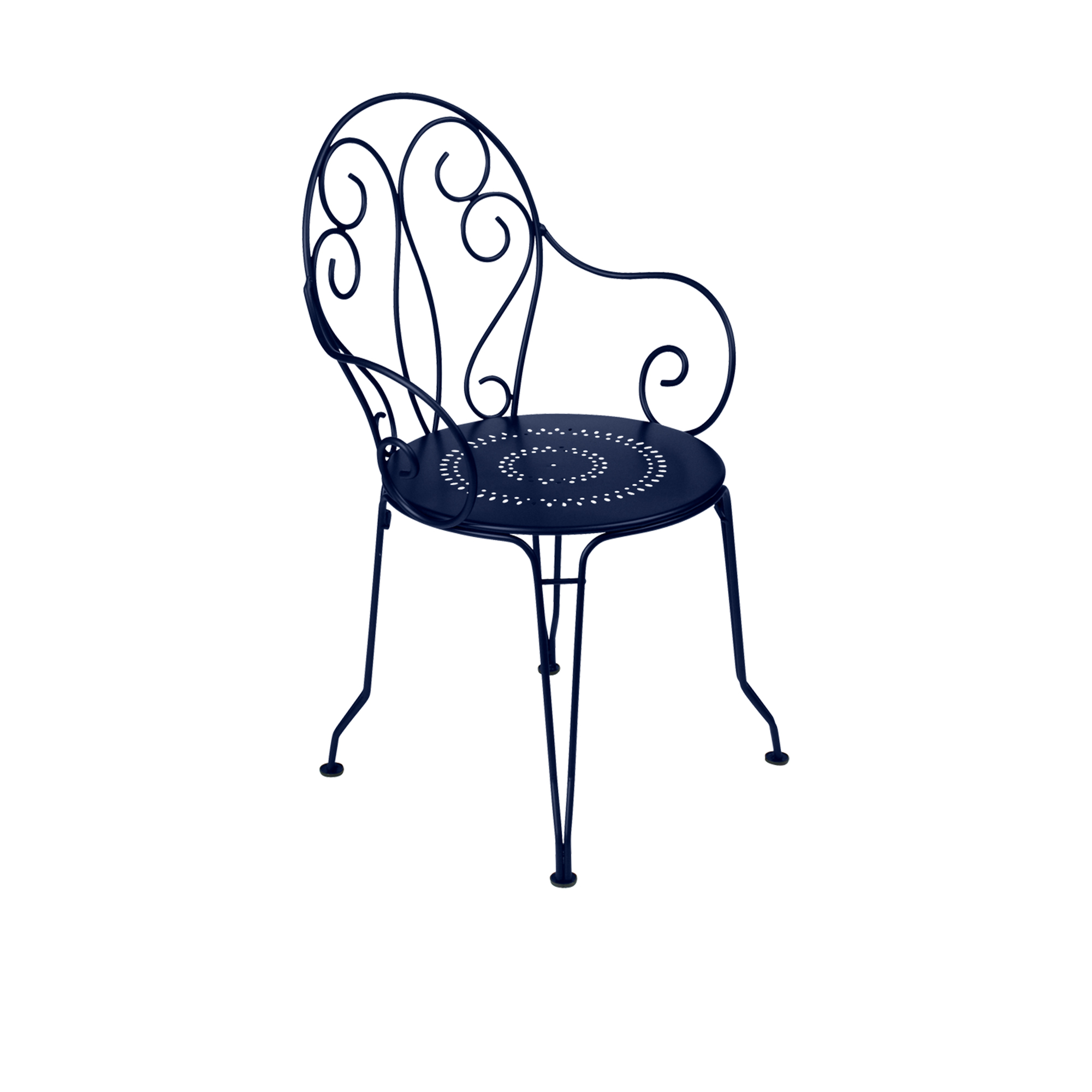 Fermob - Montmartre Armchair, Deep Blue - Matstolar utomhus - Blå - Metall