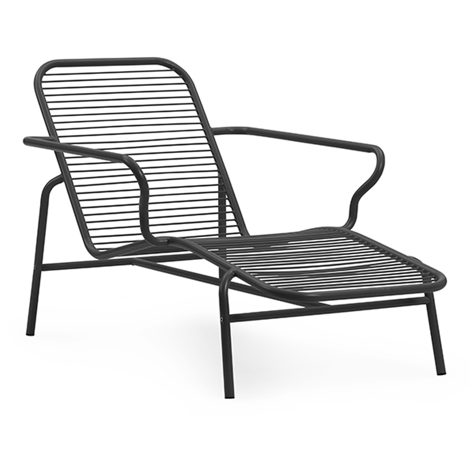 Normann Copenhagen - Vig Chaise Longue - Black - Solstolar - Simon Legald - Metall