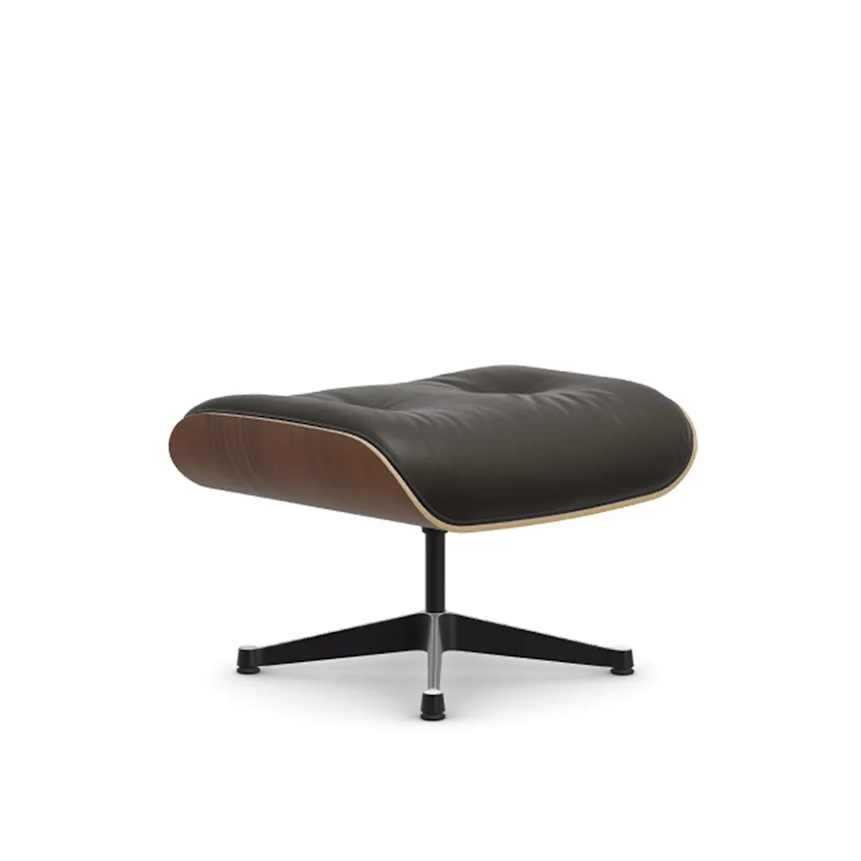 Lounge fotpall Black Pigmented Walnut Polished/Black