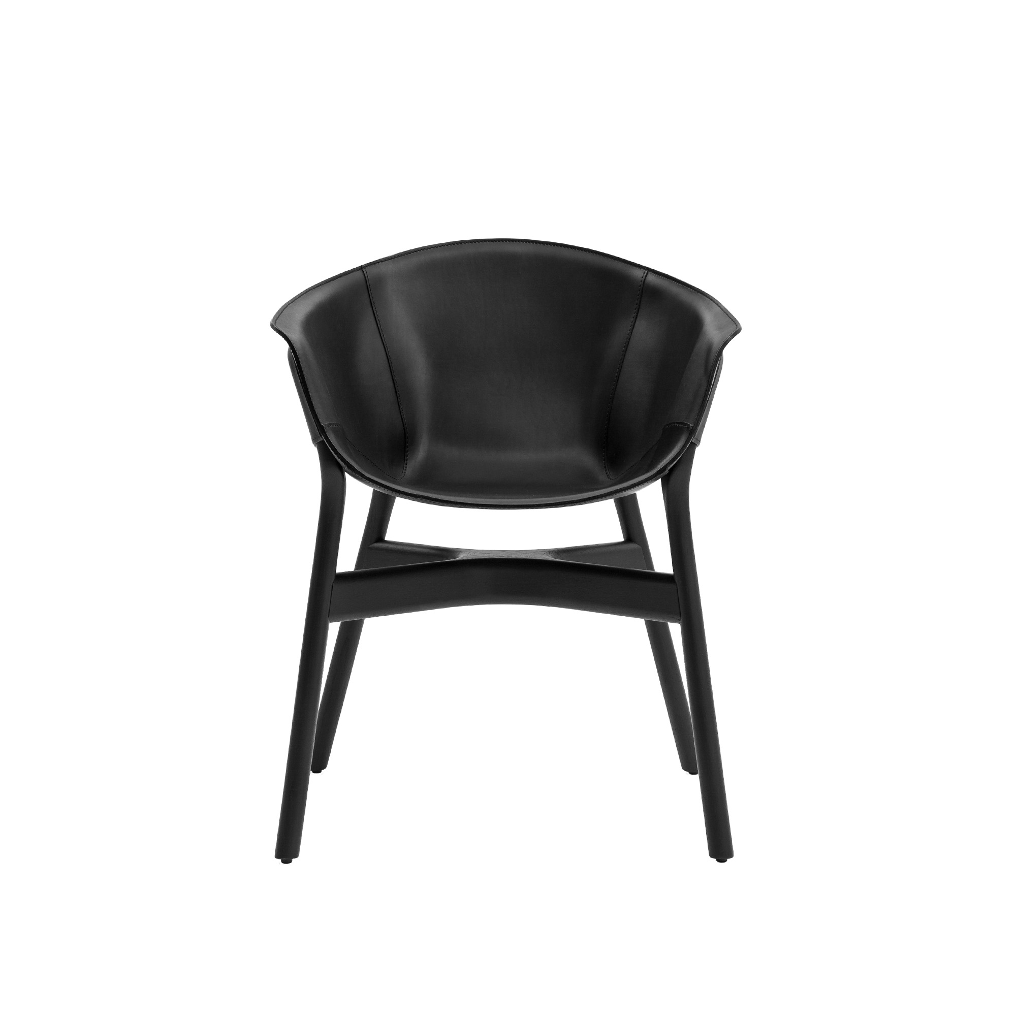 HEM - Pocket Armchair - Black/Black - Matstolar - Rudolph Schelling Webermann - Svart - Läder/Trä