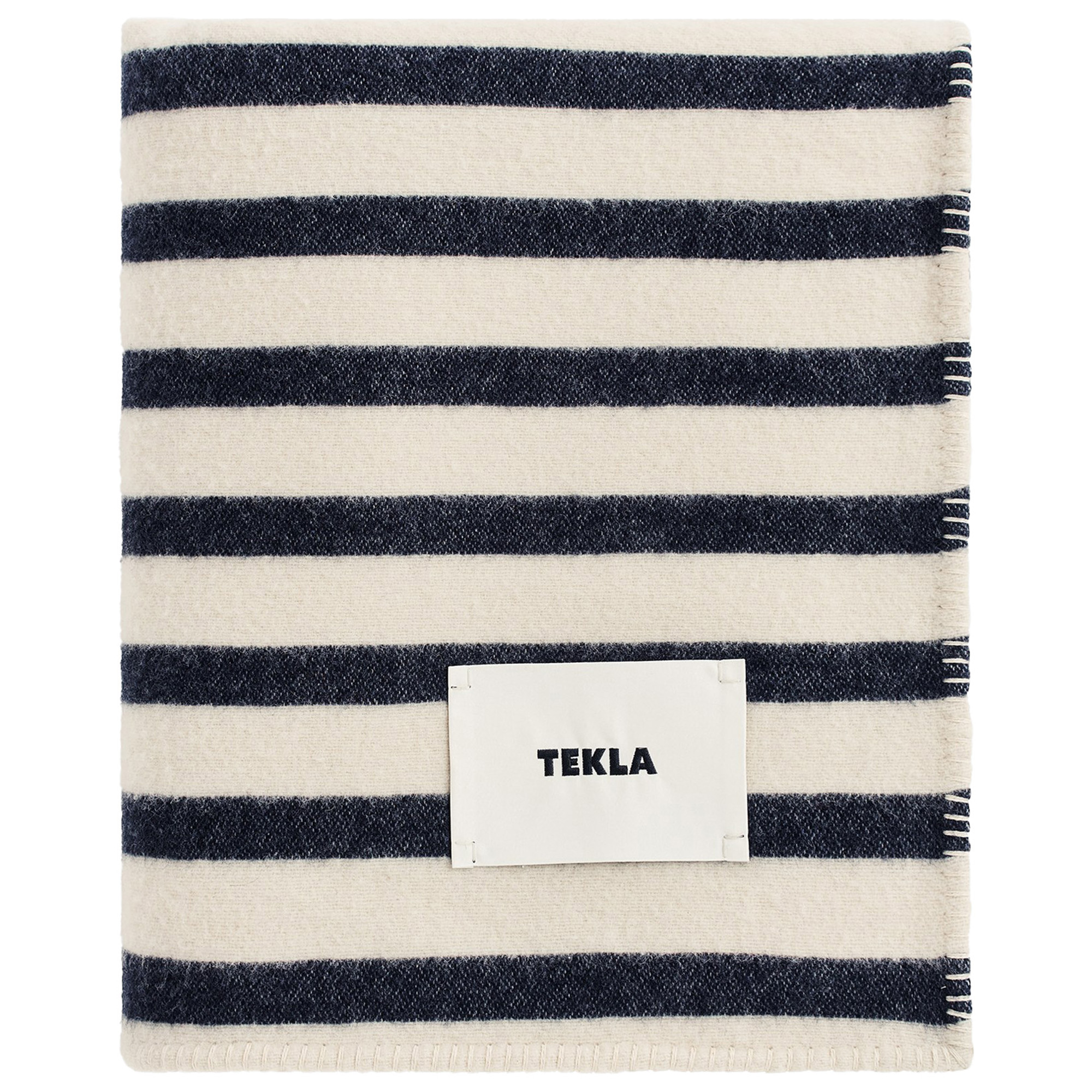 Tekla - Blanket Stripes Magpie Stripes - Pledd og tepper - Svart,Hvit - Bomull