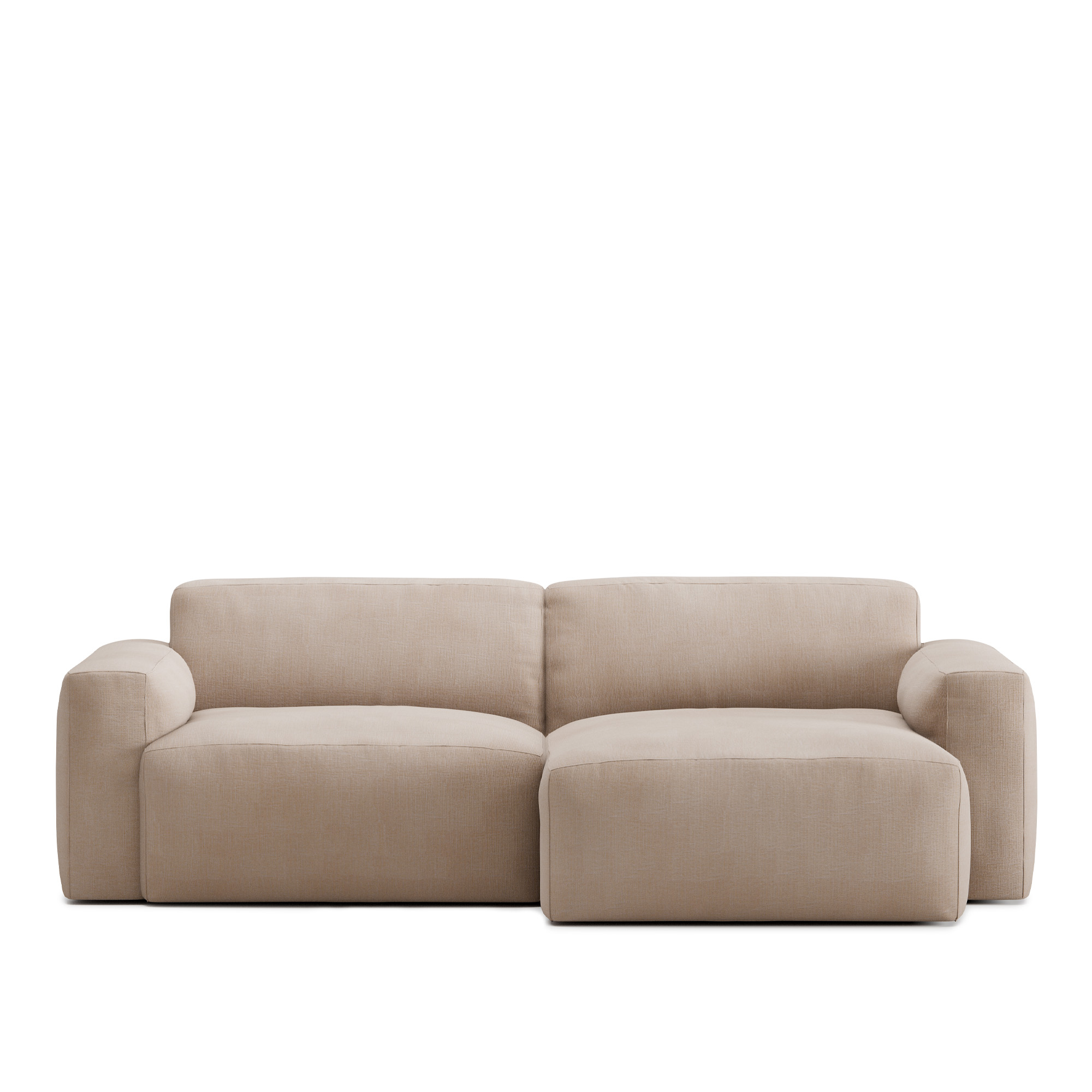 no ga - brick 2-seater chaise lounge right med avtagbar klädsel – shadow beige - soffor - beige