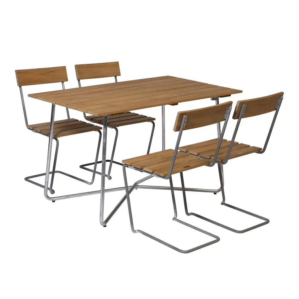 Klassisk serie spisegruppebord B25A & 4 stoler