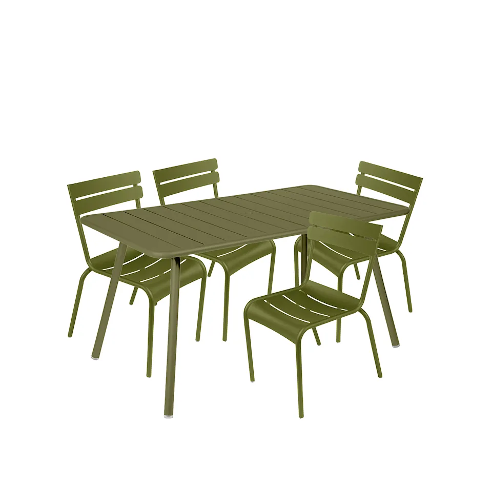 Luxembourg matgrupp bord & 4 stolar
