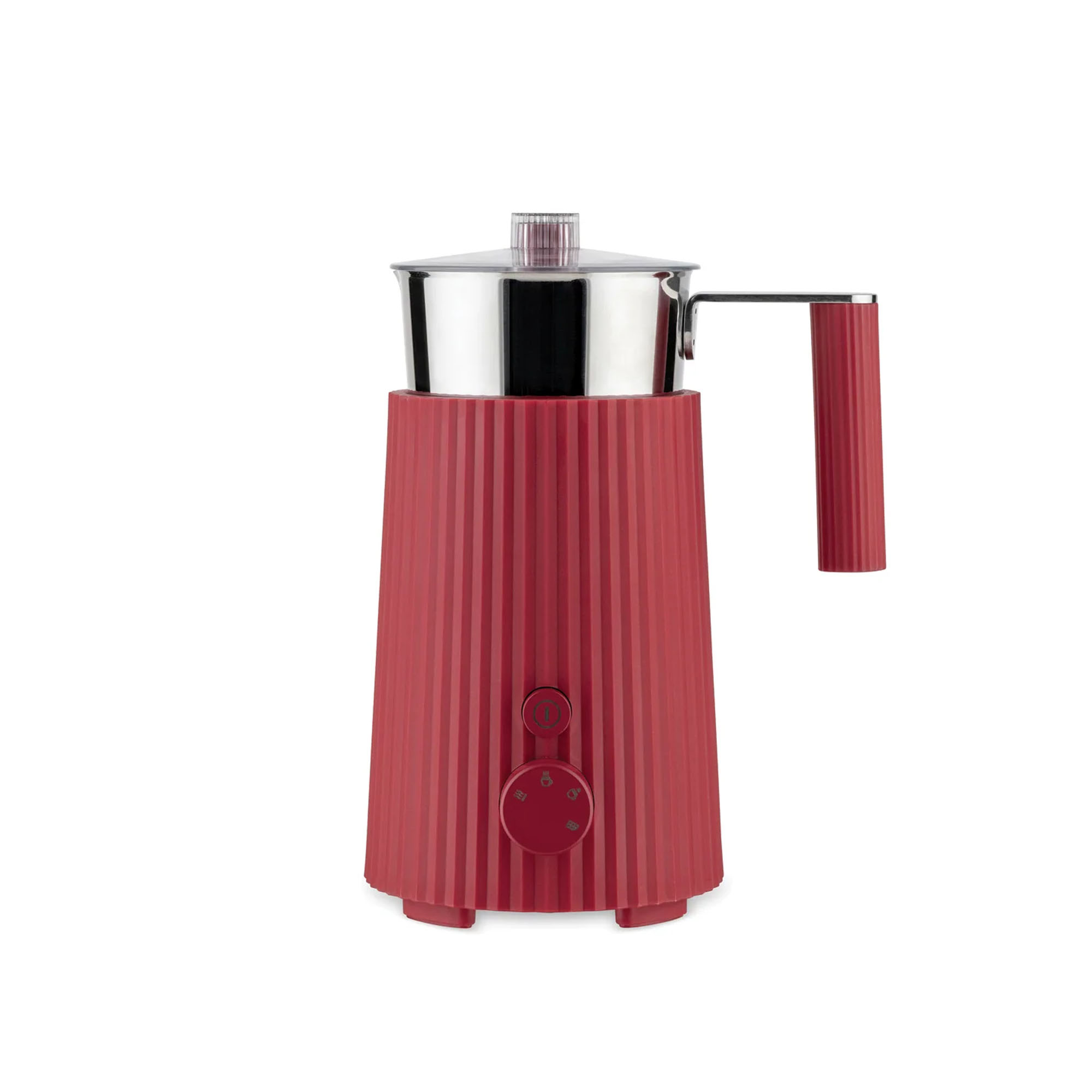 Alessi - Plissé Milk frother - Red - Mjölkskummare - designer_michele_de_lucchi - Röd