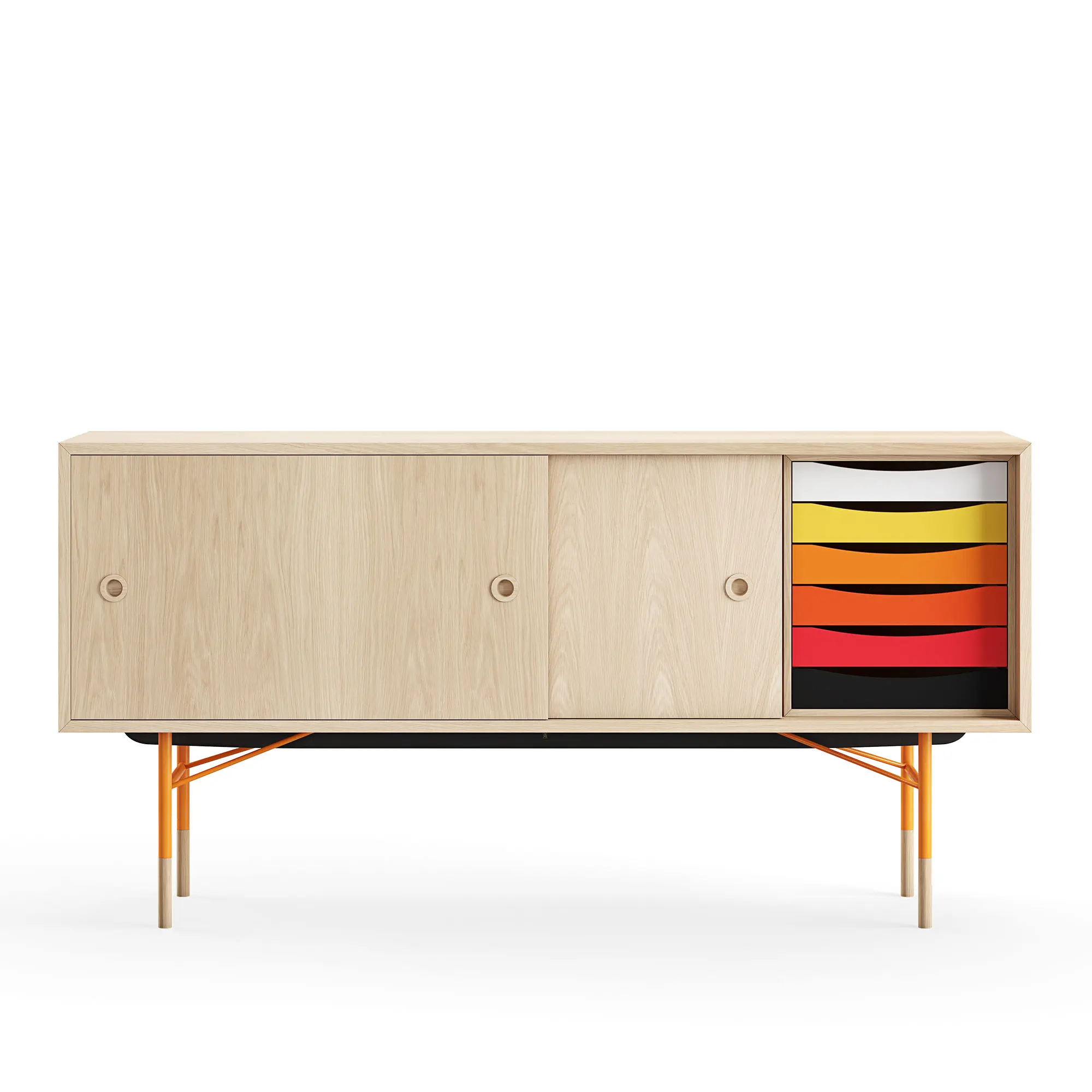 Sideboard Warm med lådor Oak Veneer