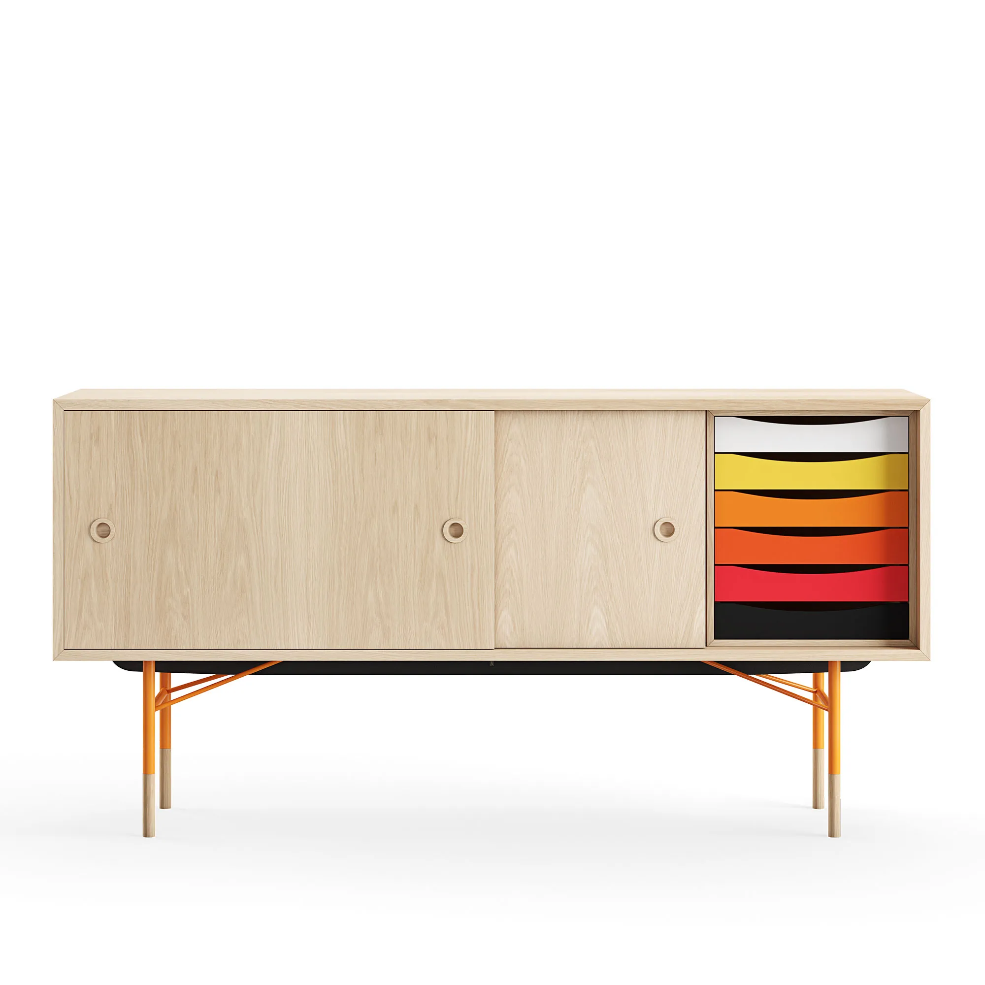 Sideboard Warm med lådor Oak Veneer