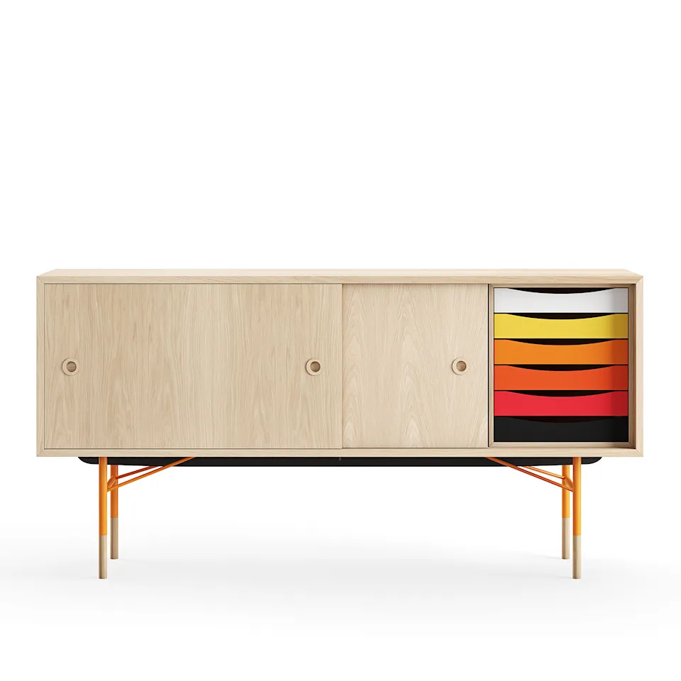 Sideboard Warm med lådor Oak Veneer