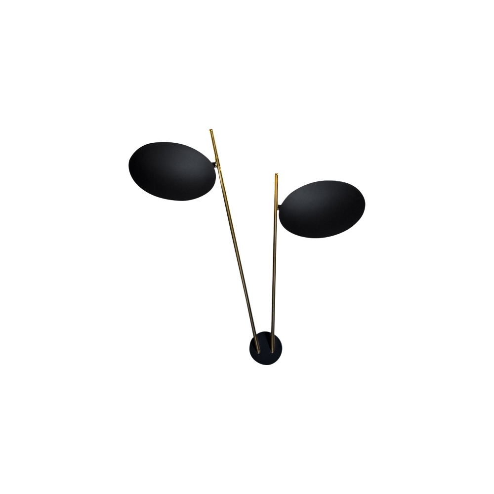 Catellani & Smith - Lederam W2, Guld med svart stav - Vägglampor - Enzo Catellani - Guld